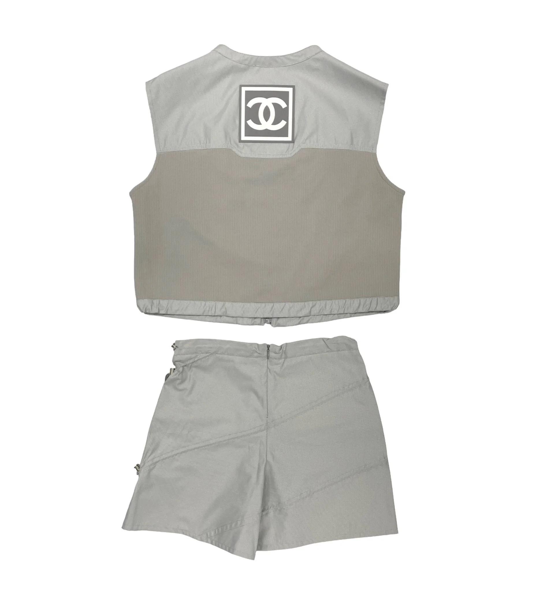 Chanel Grey Sport Short Set - Image 3