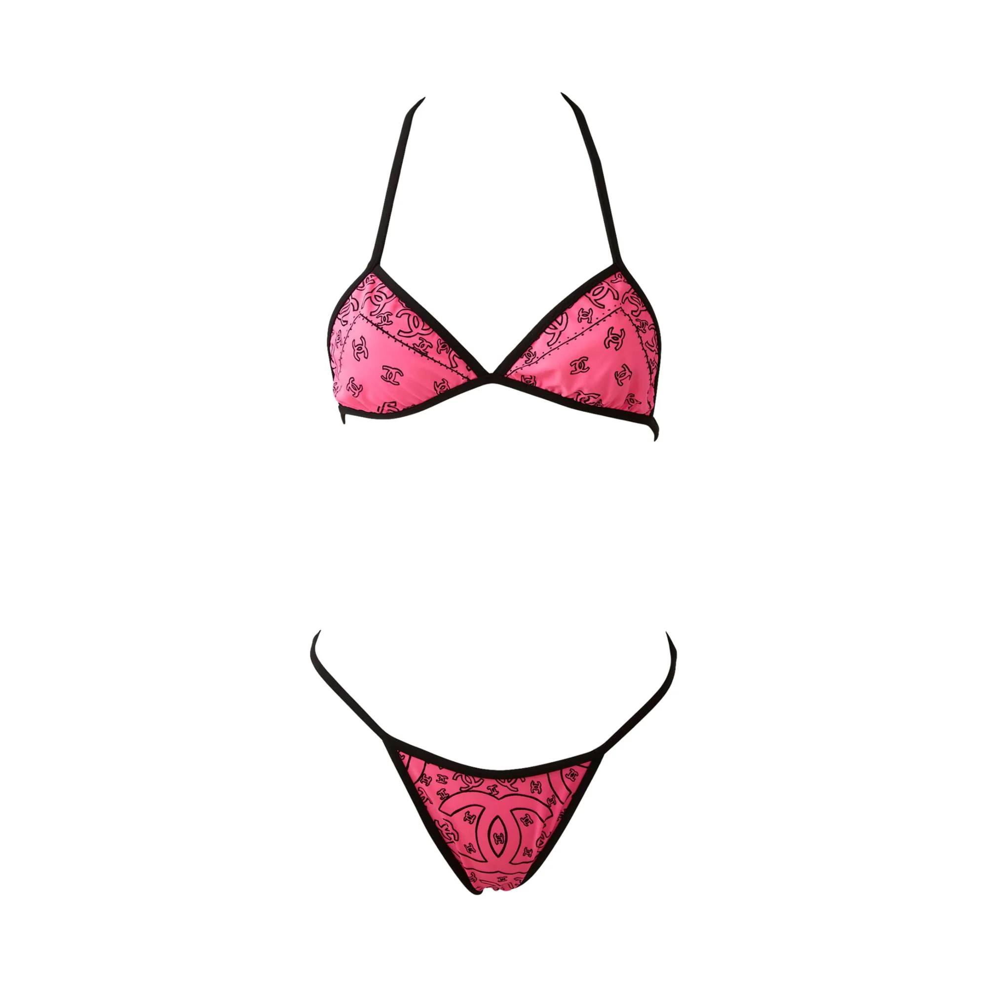 Chanel Hot Pink Bandana Bikini