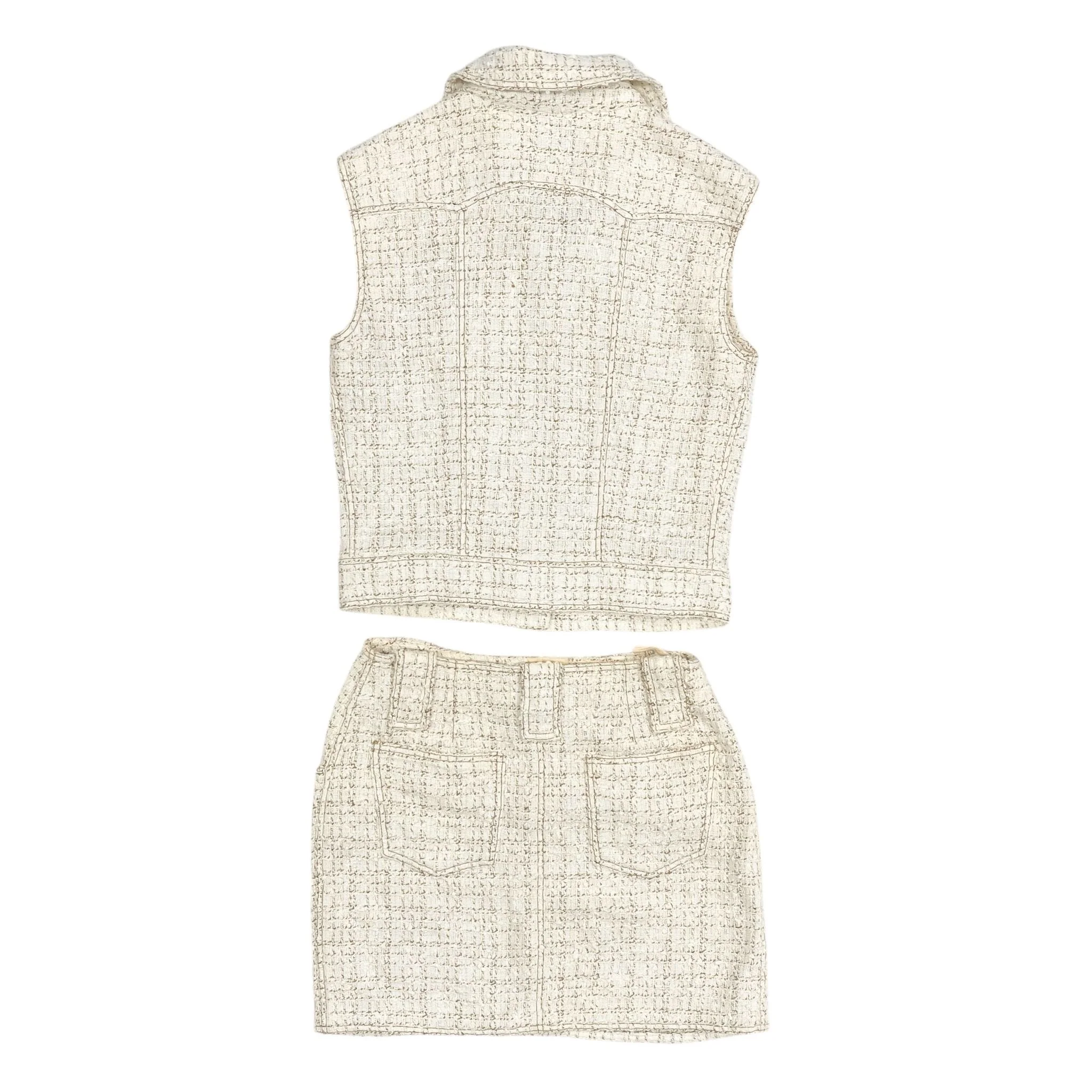 Chanel Ivory Cropped Logo Set - Image 3