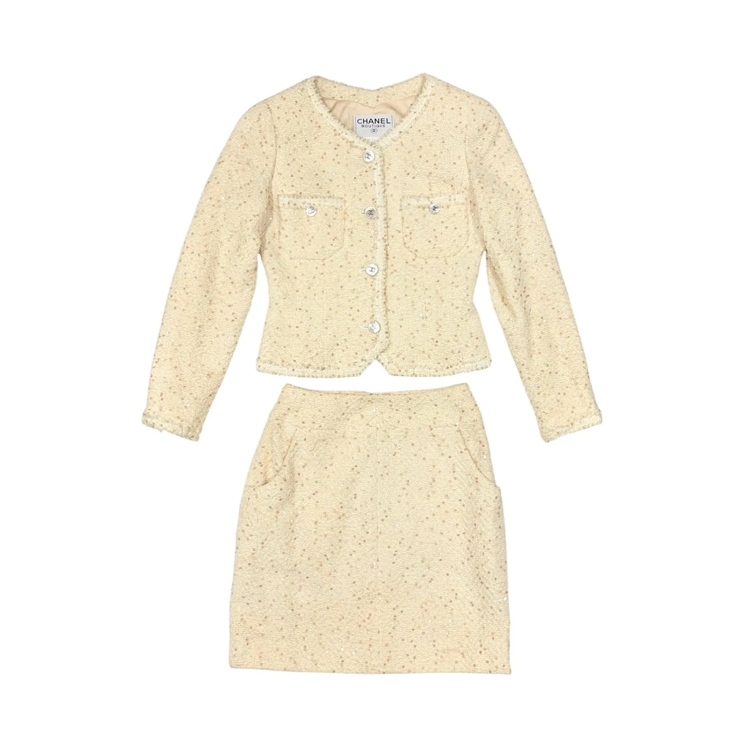 Chanel Ivory Skirt Set - Image 2