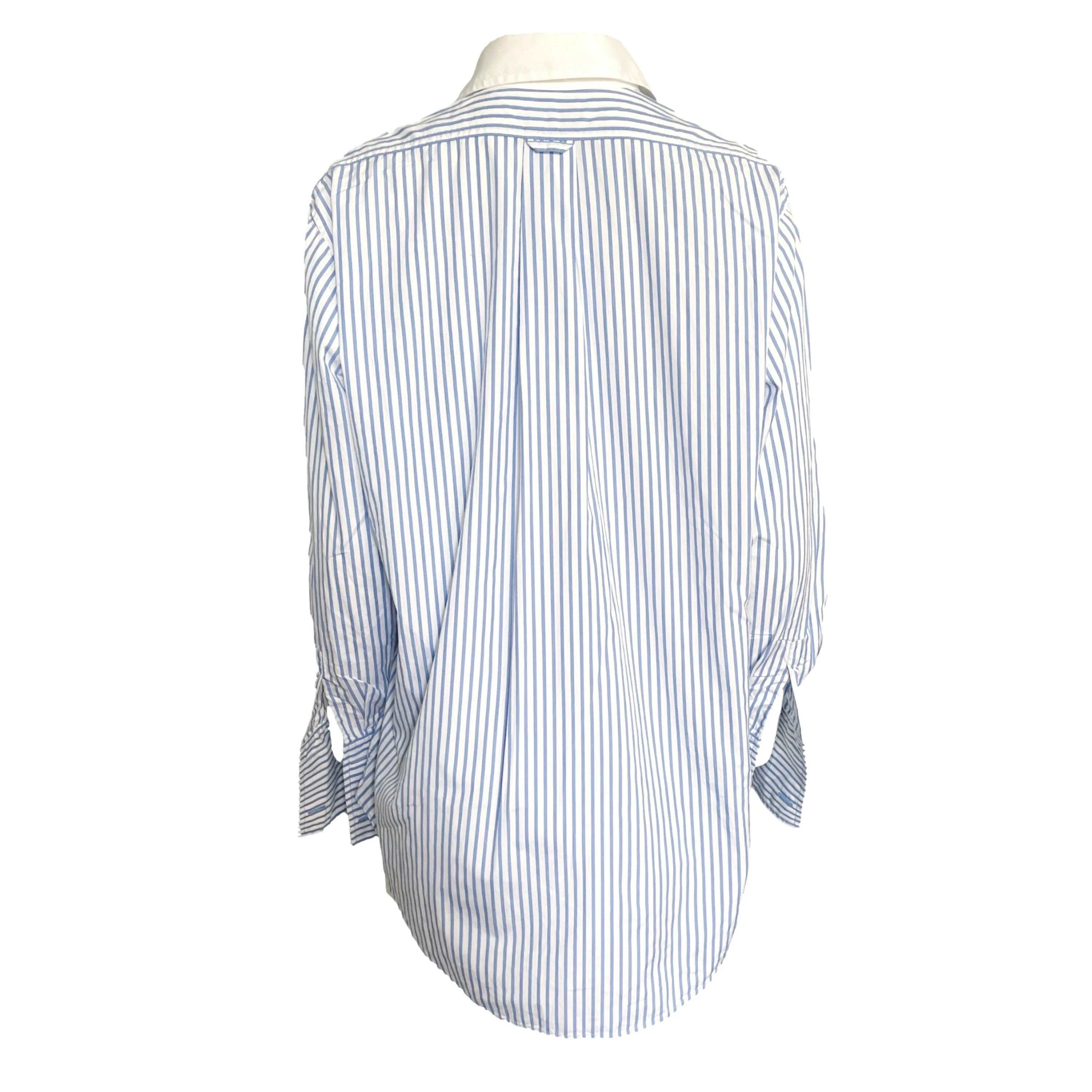 Chanel Light Blue Stripe Oversized Button Down - Image 2