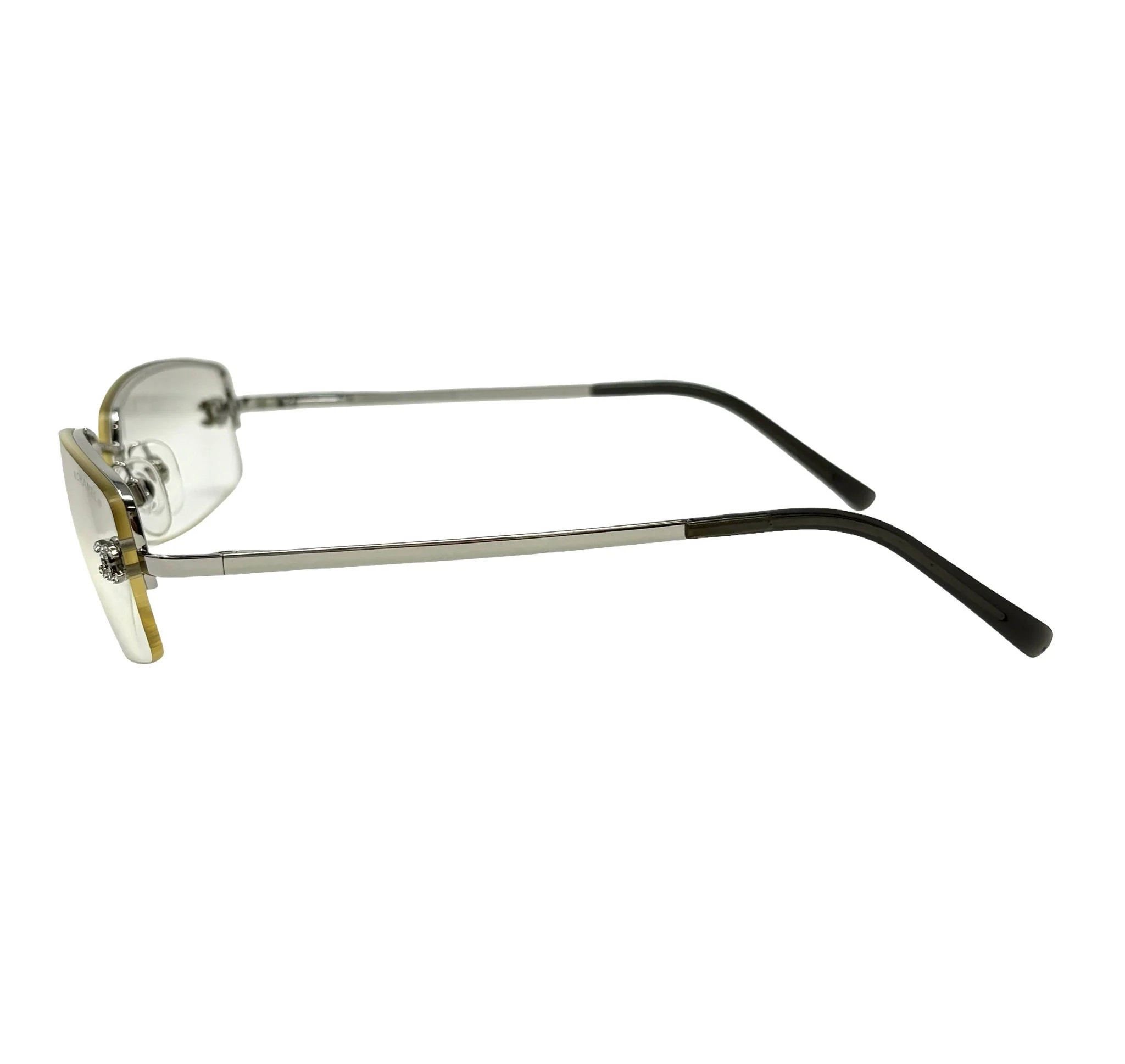 Chanel Micro Grey Rhinestone Logo Sunglasses - Image 3
