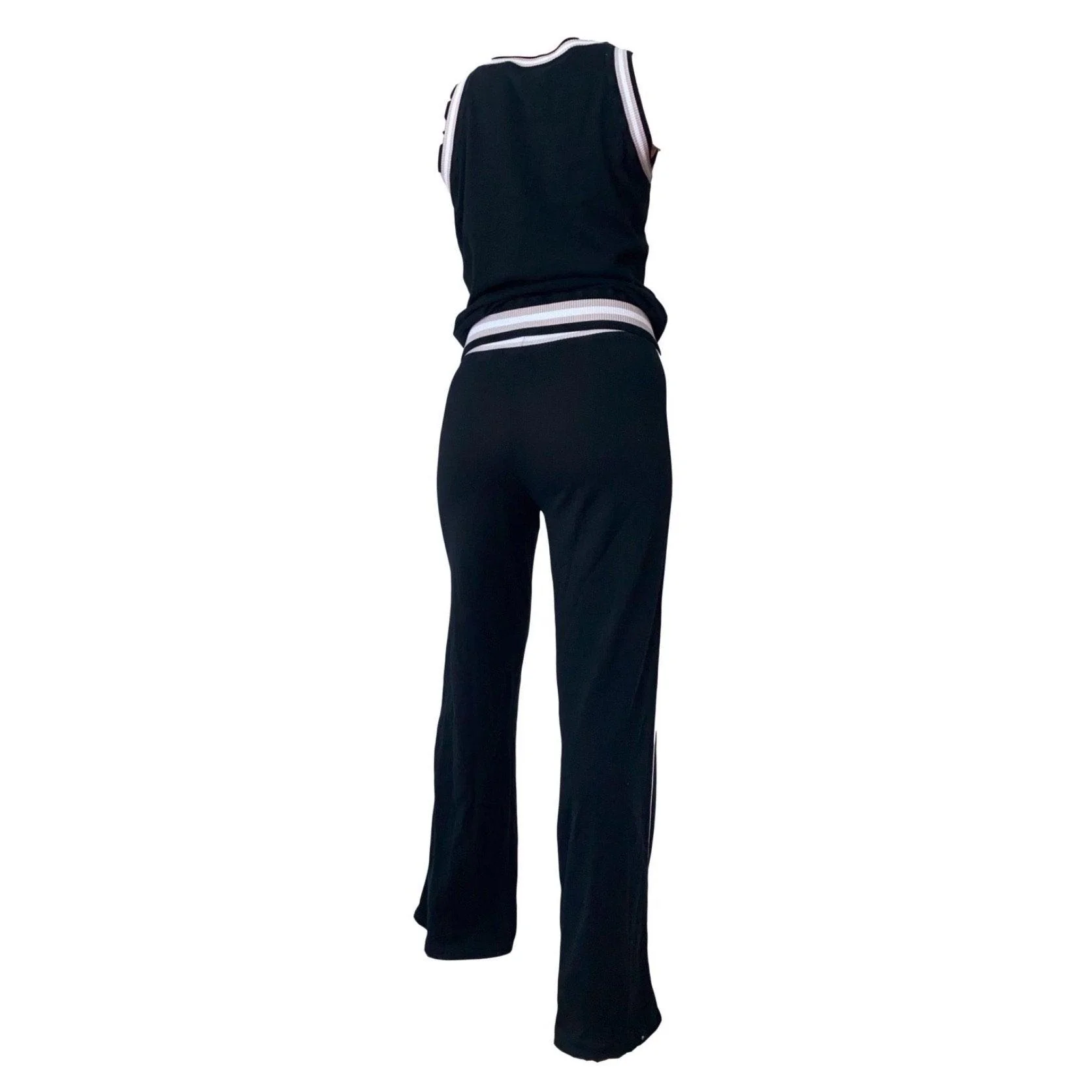 Chanel Navy Knit Ribbed Logo Set - Image 2