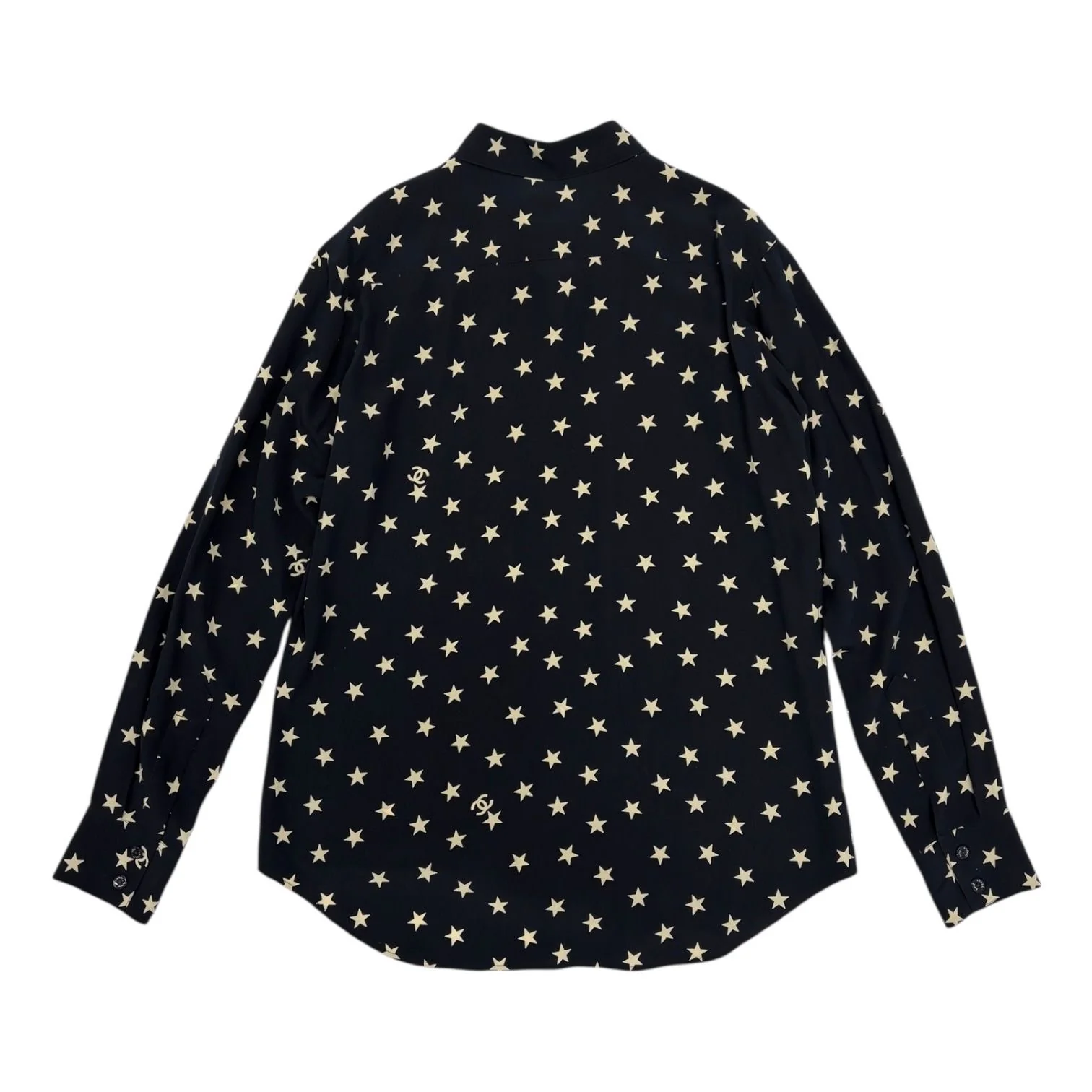 Chanel Navy Logo Star Button Down - Image 2