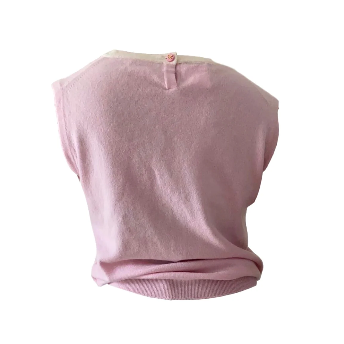 Chanel Pink Multicolor Button Sweater Set - Image 2