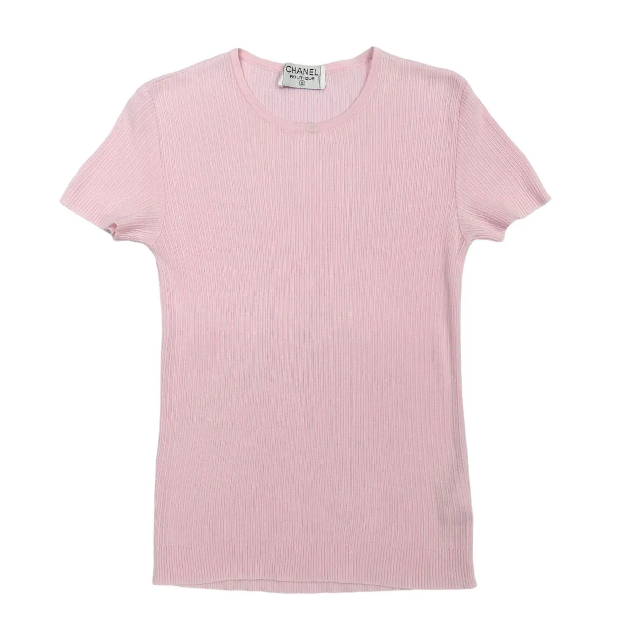 Chanel Pink Ribbed Top