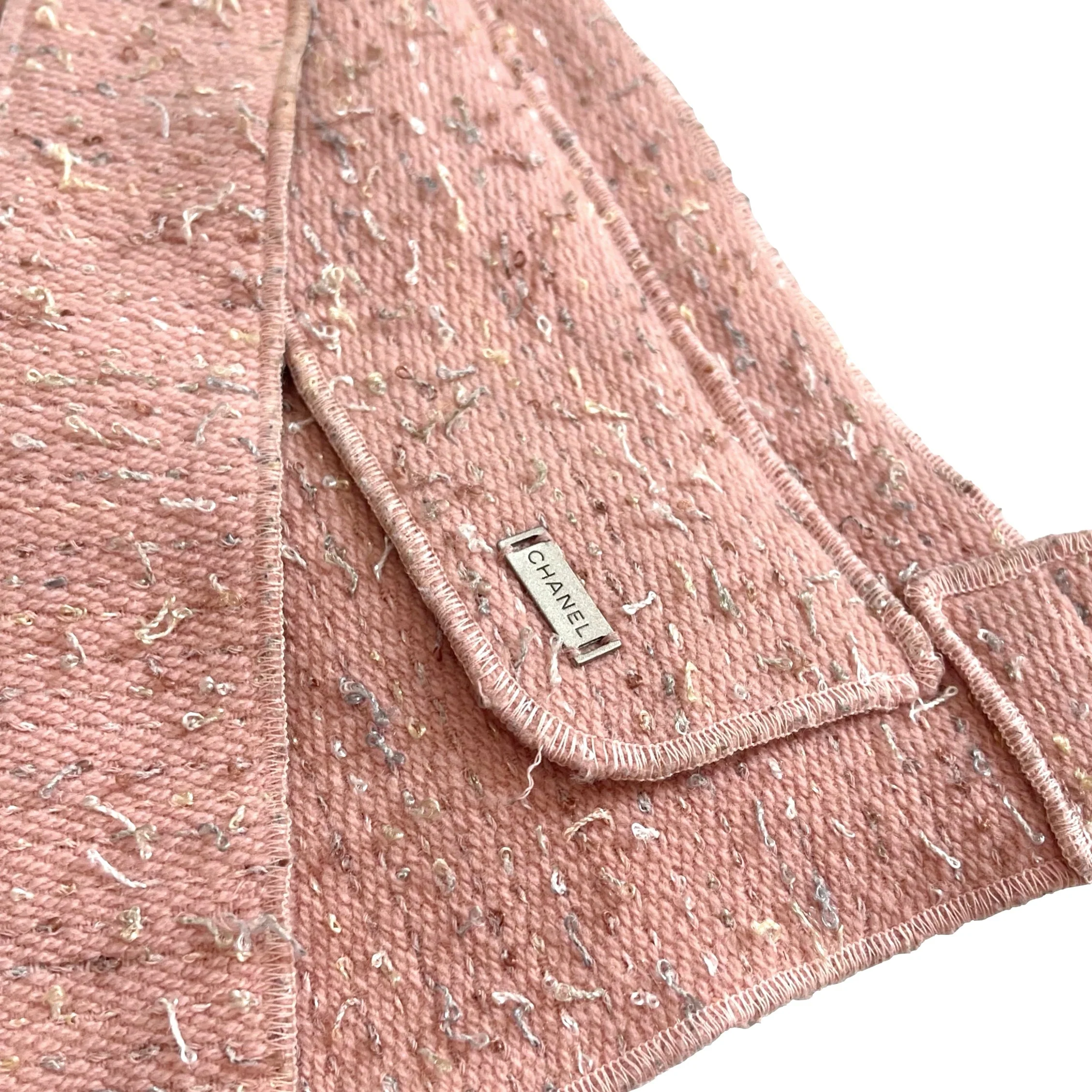 Chanel Pink Tweed Messenger Bag - Image 2