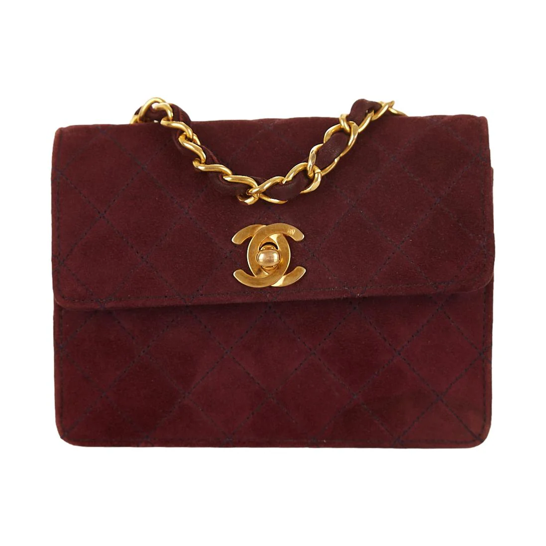 Chanel Plum Mini Chain Shoulder Bag