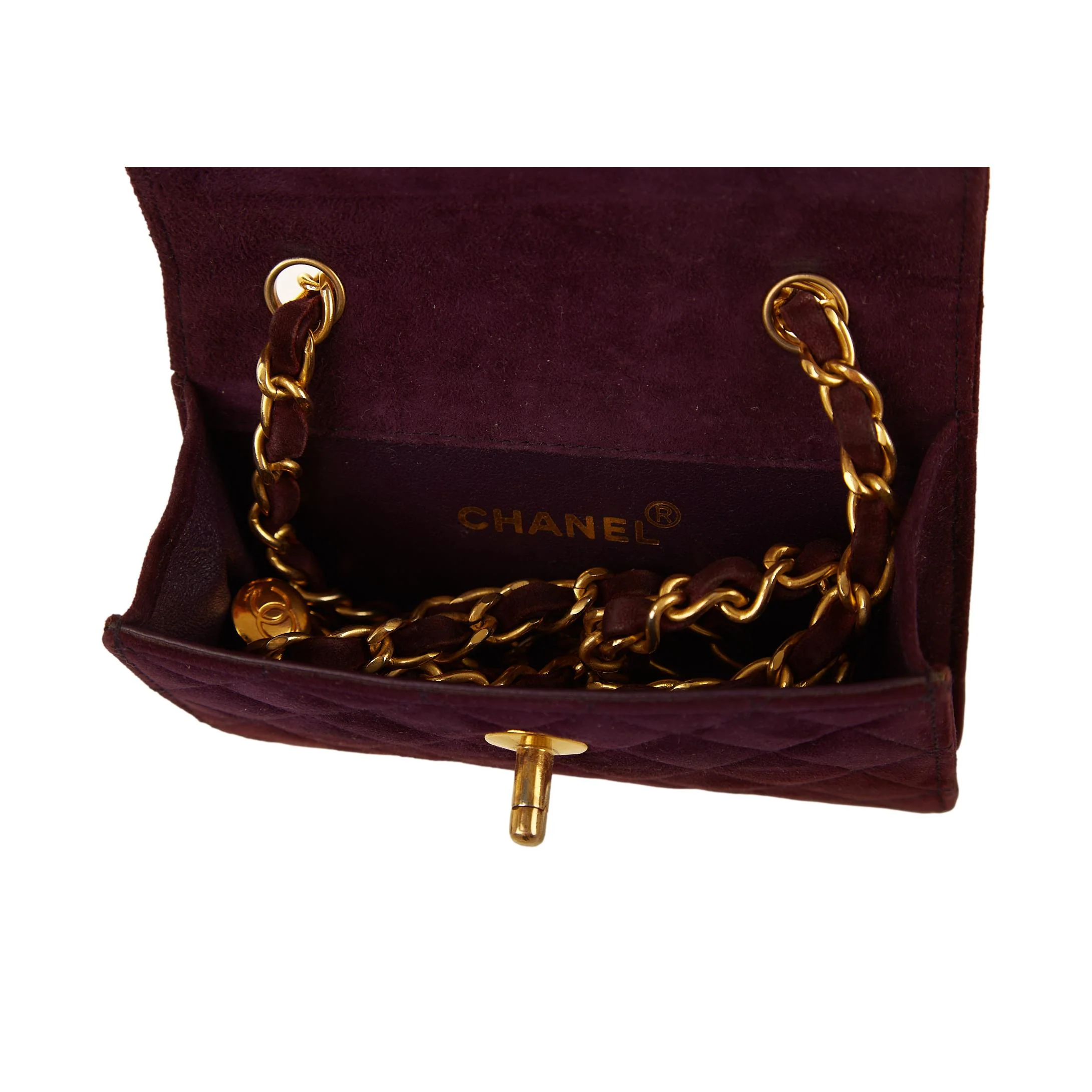 Chanel Plum Mini Chain Shoulder Bag - Image 4