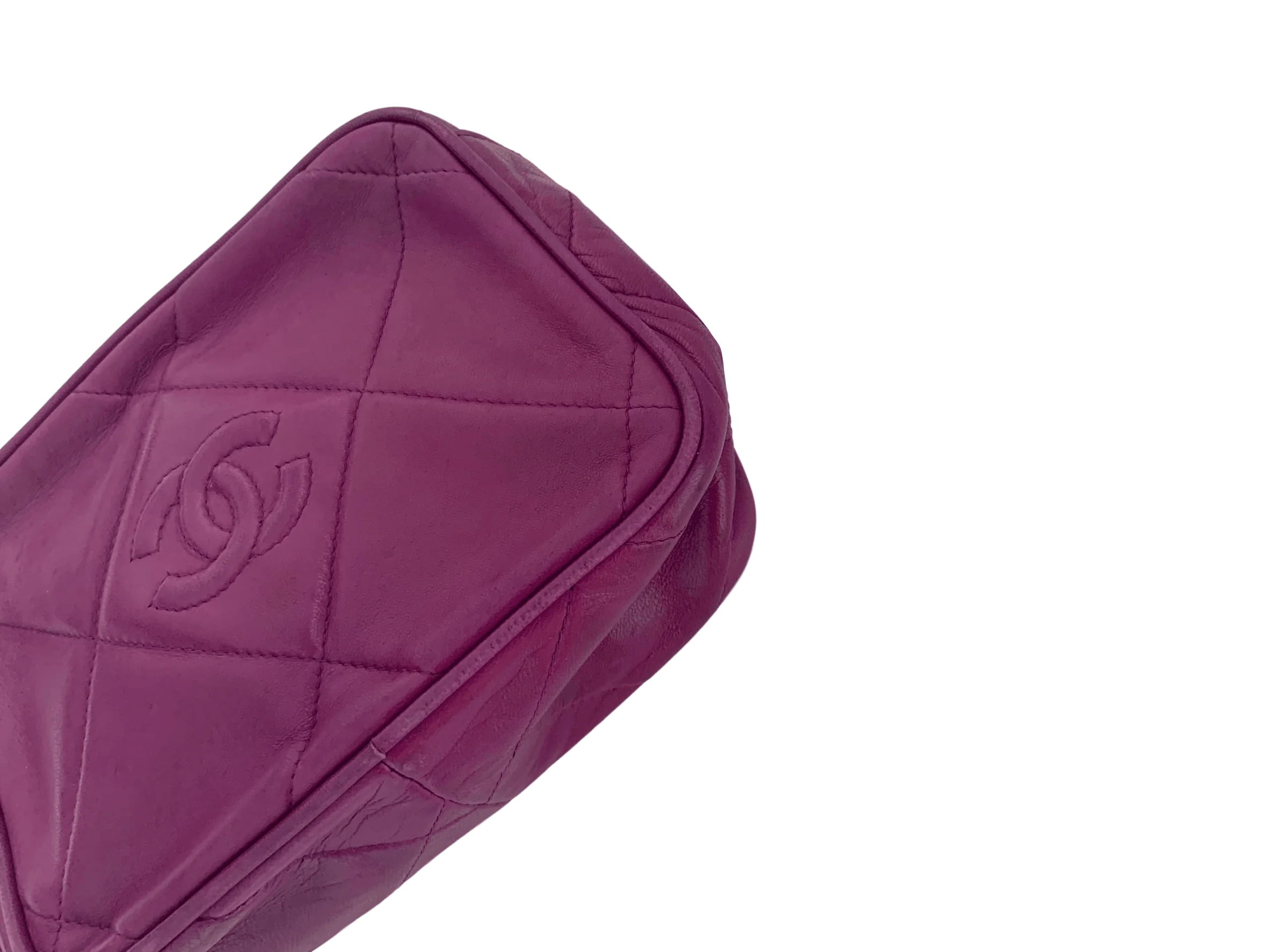 Chanel Purple Lambskin Tassel Clutch - Image 4