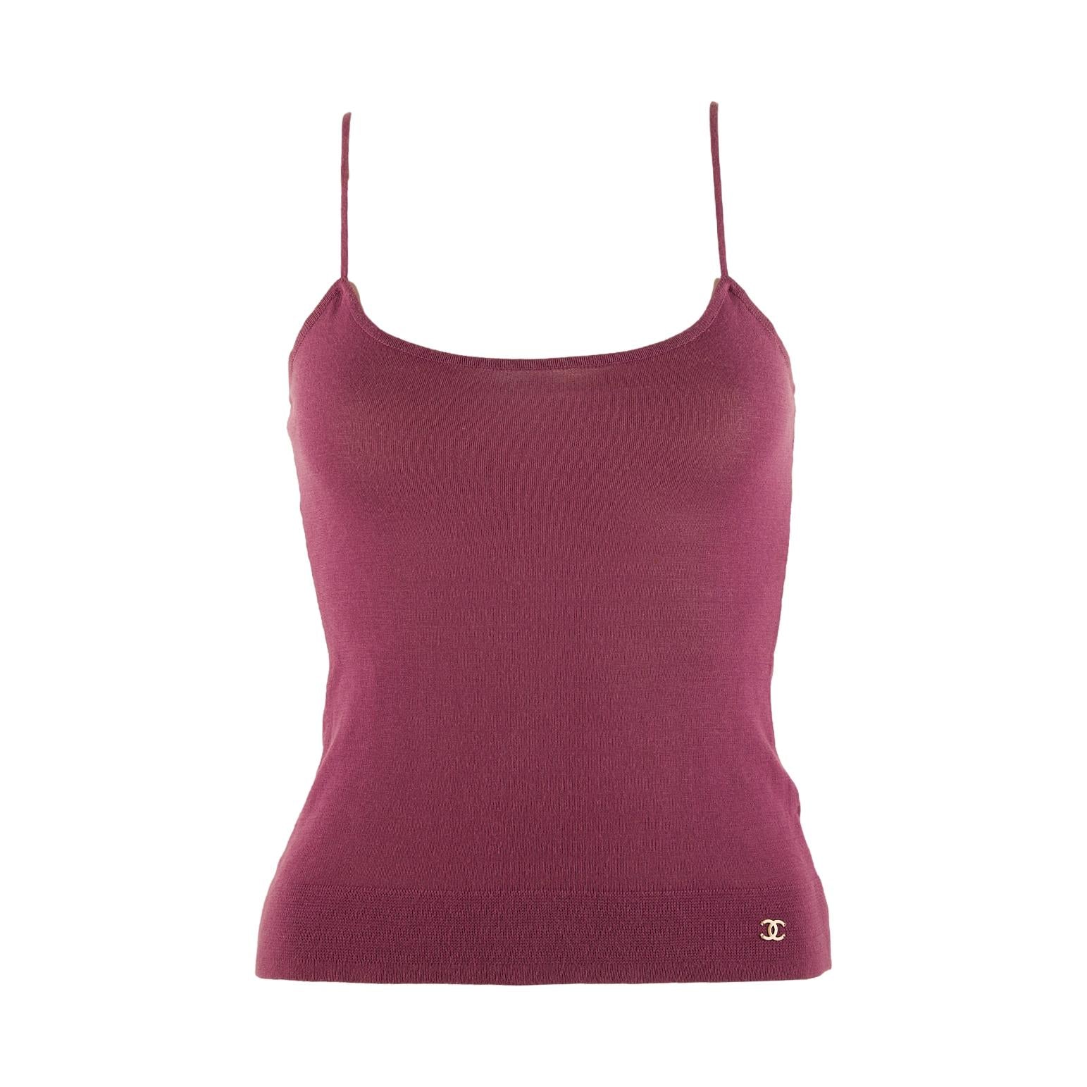 Chanel Purple Logo Tank