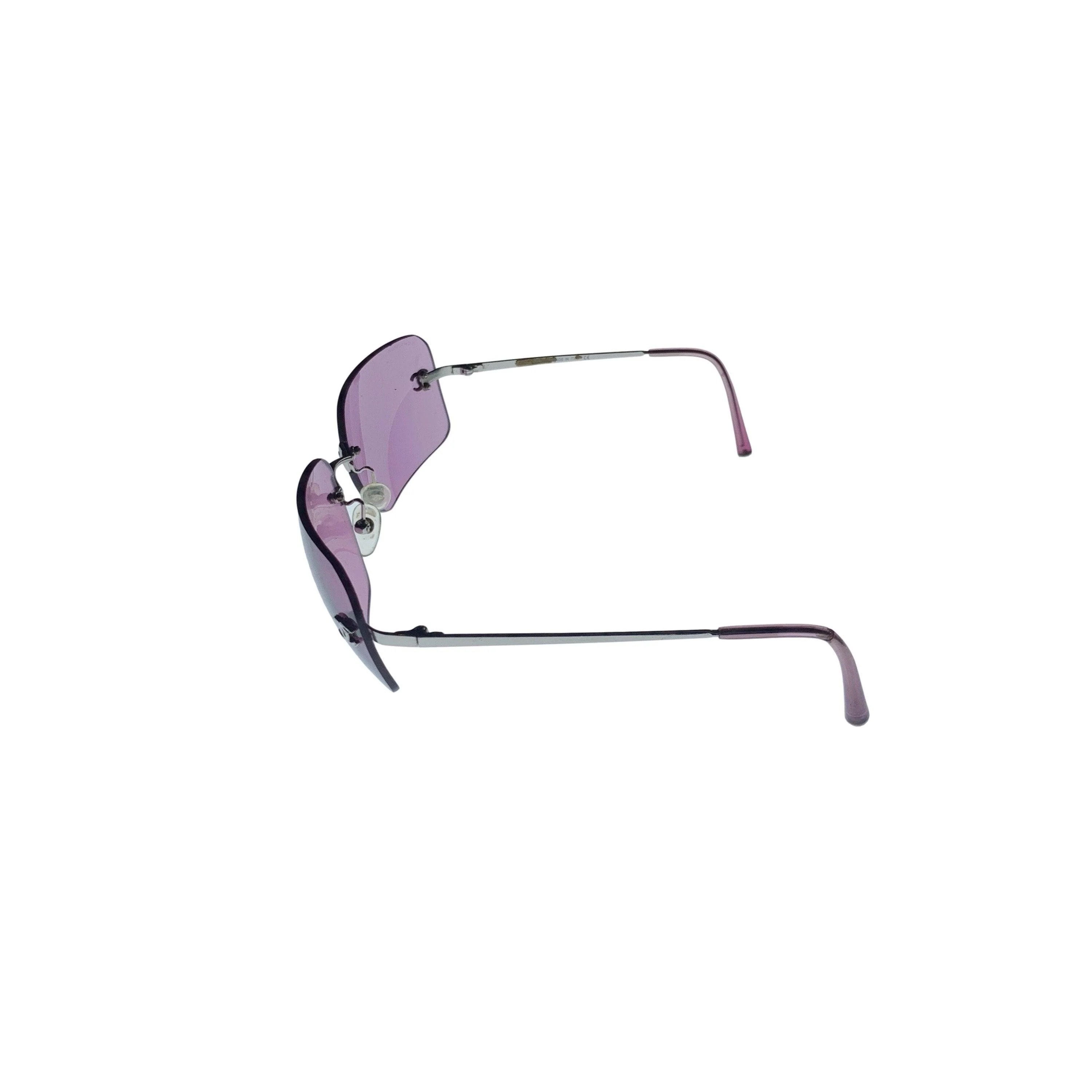 Chanel Purple Rimless Sunglasses - Image 3
