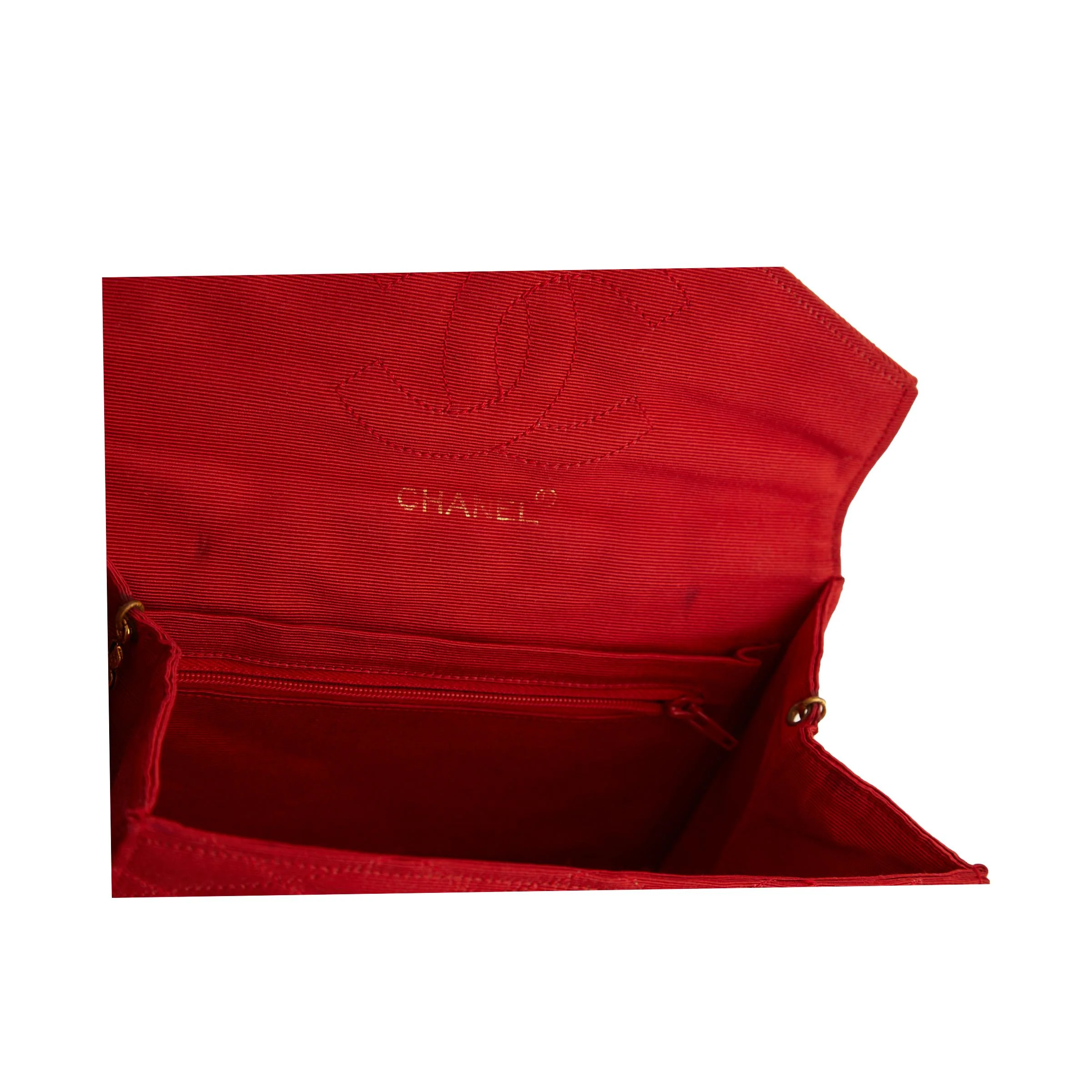 Chanel Red Matelasse Chain Shoulder Bag - Image 6