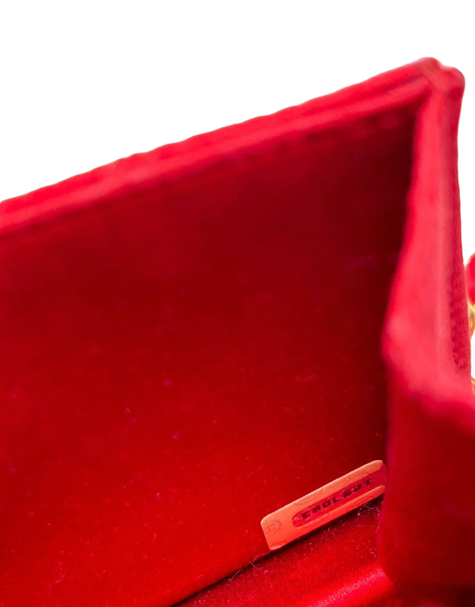 Chanel Red Satin Mini Flap Bag - Image 3