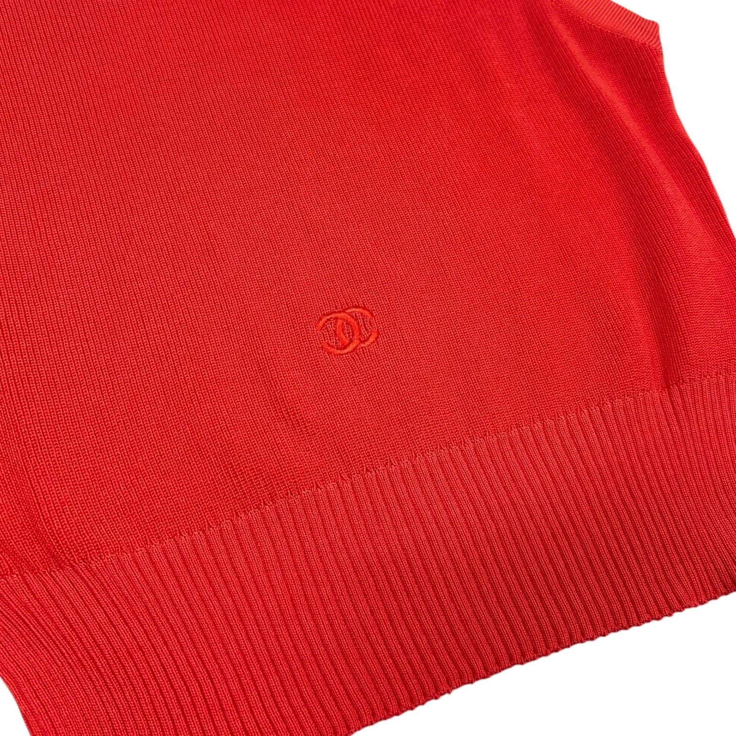 Chanel Red Ribbed 3-Pc Logo Set - Image 6