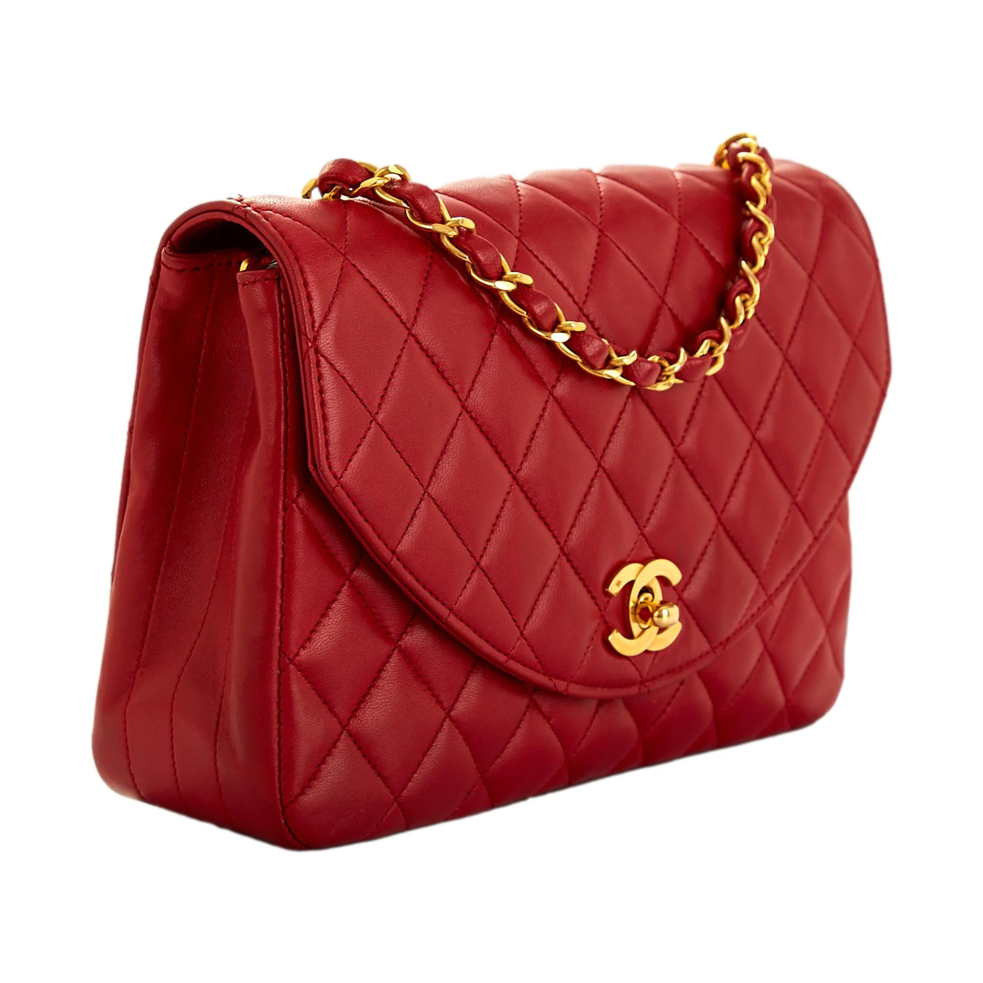 Chanel Red Turnlock Flap Shoulder Bag - Image 4