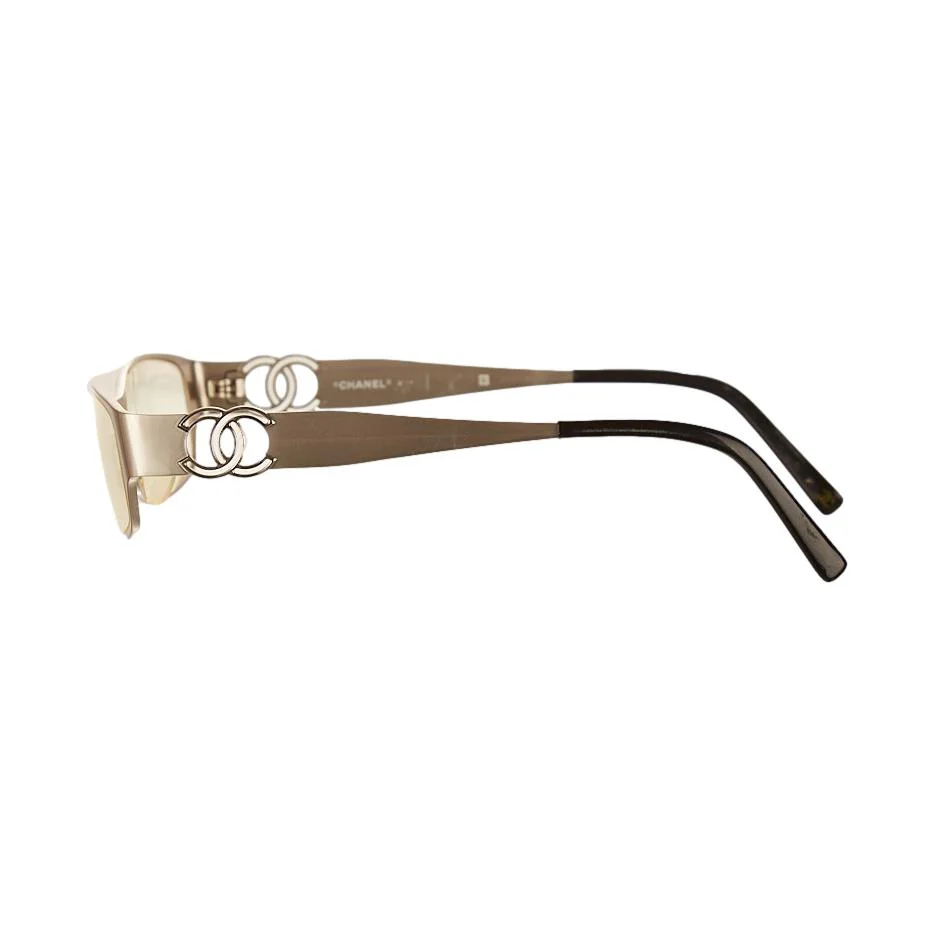 Chanel Silver Logo Micro Glasses - Image 3