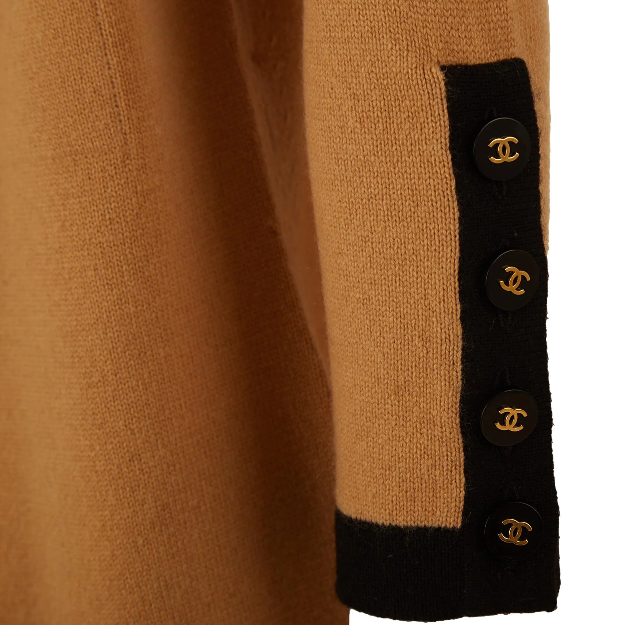 Chanel Tan Cashmere Cardigan Set - Image 4