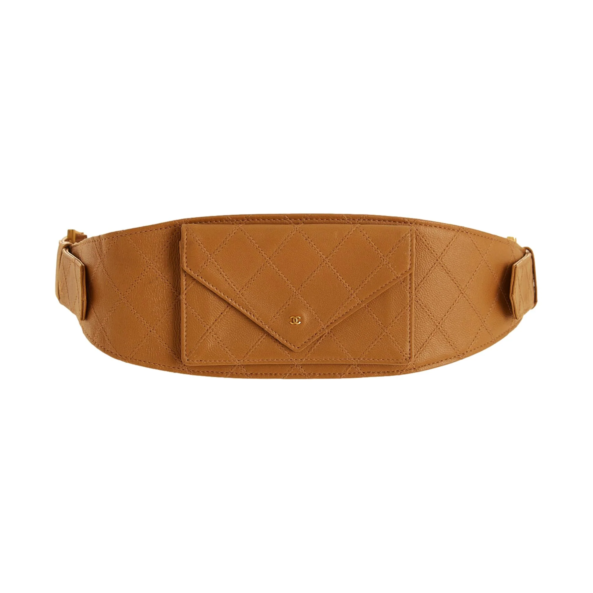 Chanel Tan Quilted Belt Bag