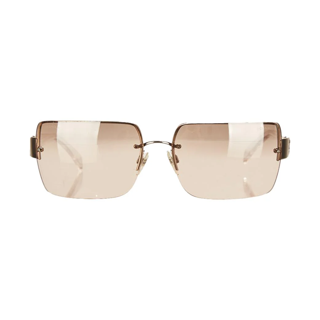 Chanel Transparent Logo Shield Sunglasses - Image 2