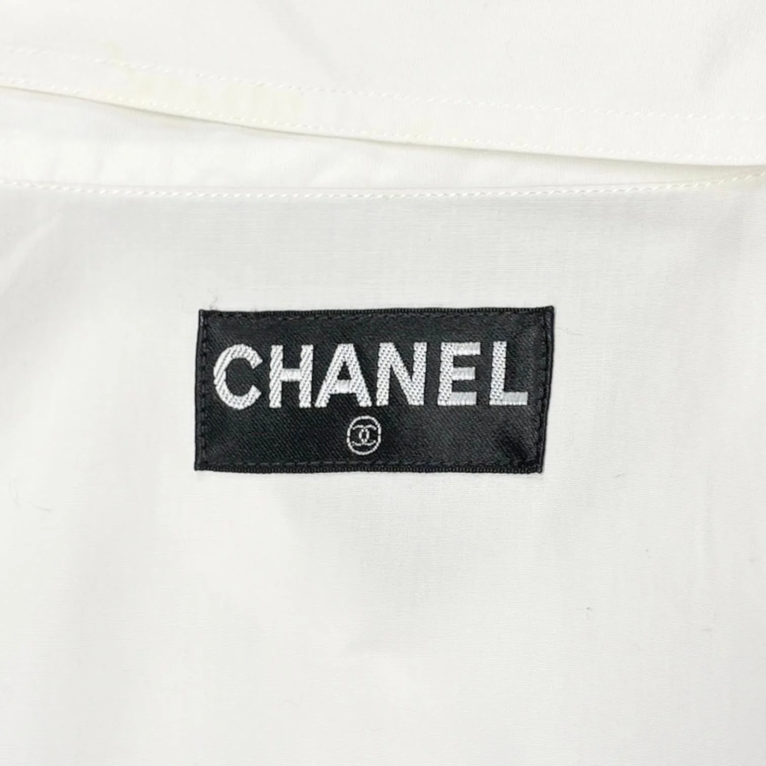 Chanel White Back Logo Button Down - Image 3