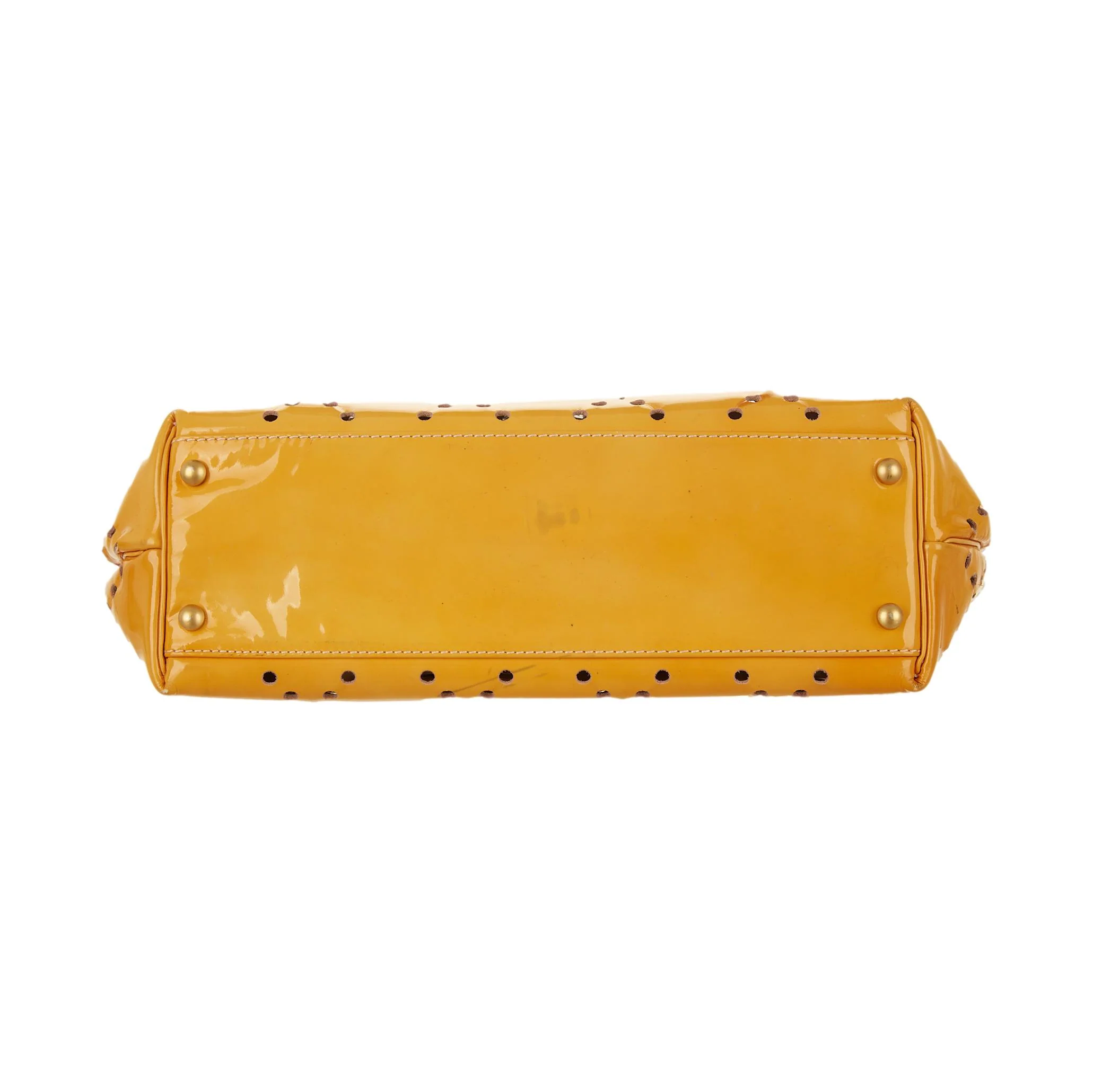 Chanel Peach Perforated Logo Shoulder Bag - Image 3