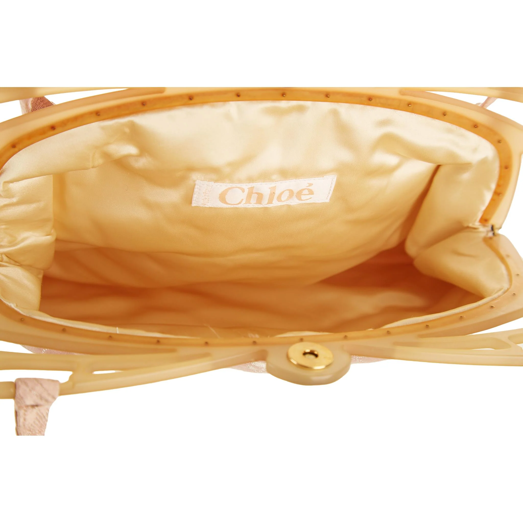 Chloe Baby Pink Embroidered Butterfly Shoulder Bag - Image 4