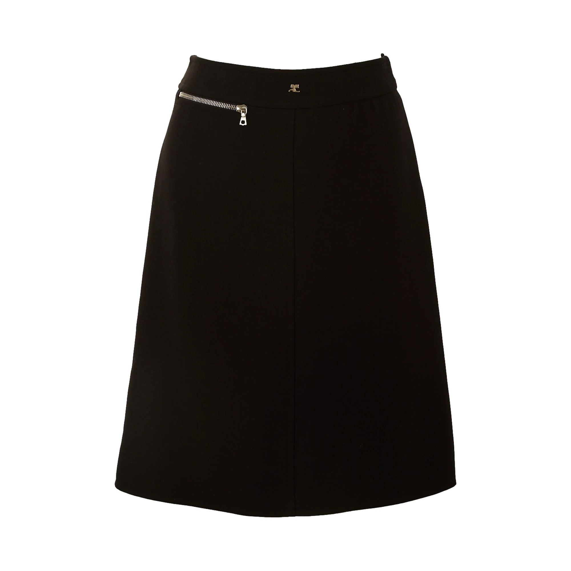 Courreges Black Logo Skirt