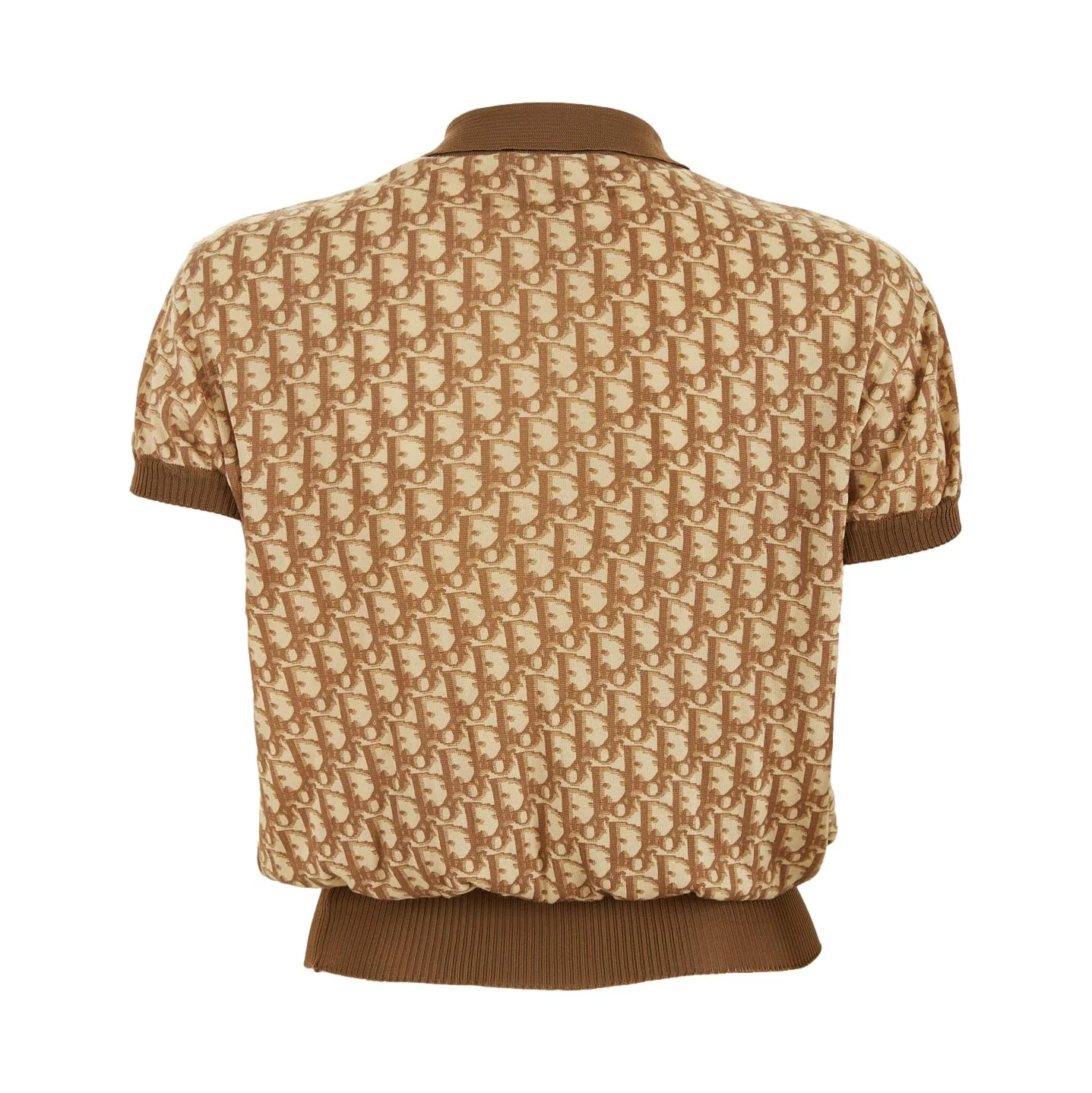 Dior Beige Floral Embroidered Polo - Image 2