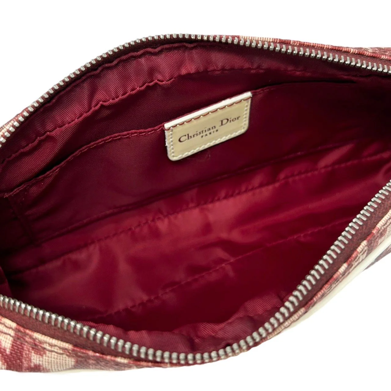 Dior Burgundy Logo Mini Shoulder Bag - Image 3