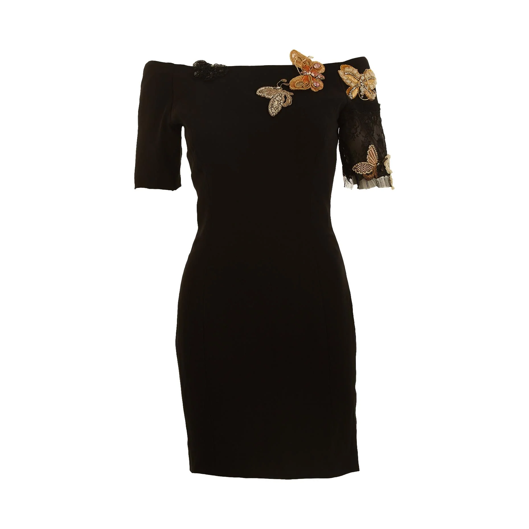 Dior Black Embellished Butterfly Dress