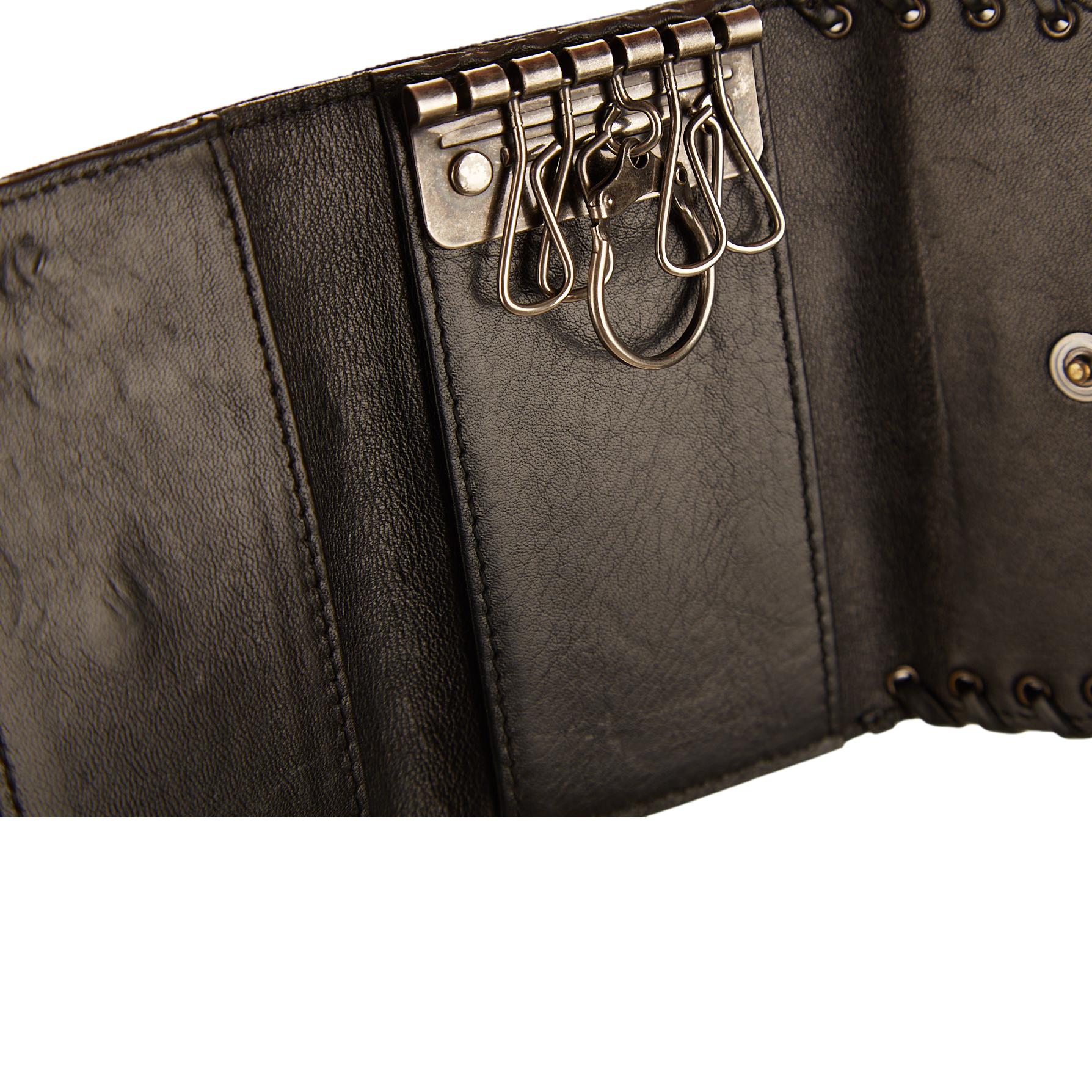 Dior Black Grommet Key Case - Image 4