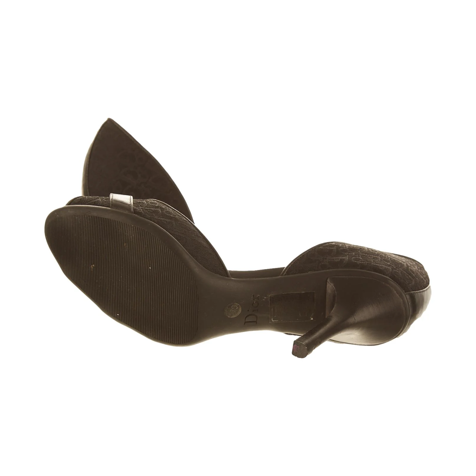 Dior Black Logo Plaque Heels - Image 3