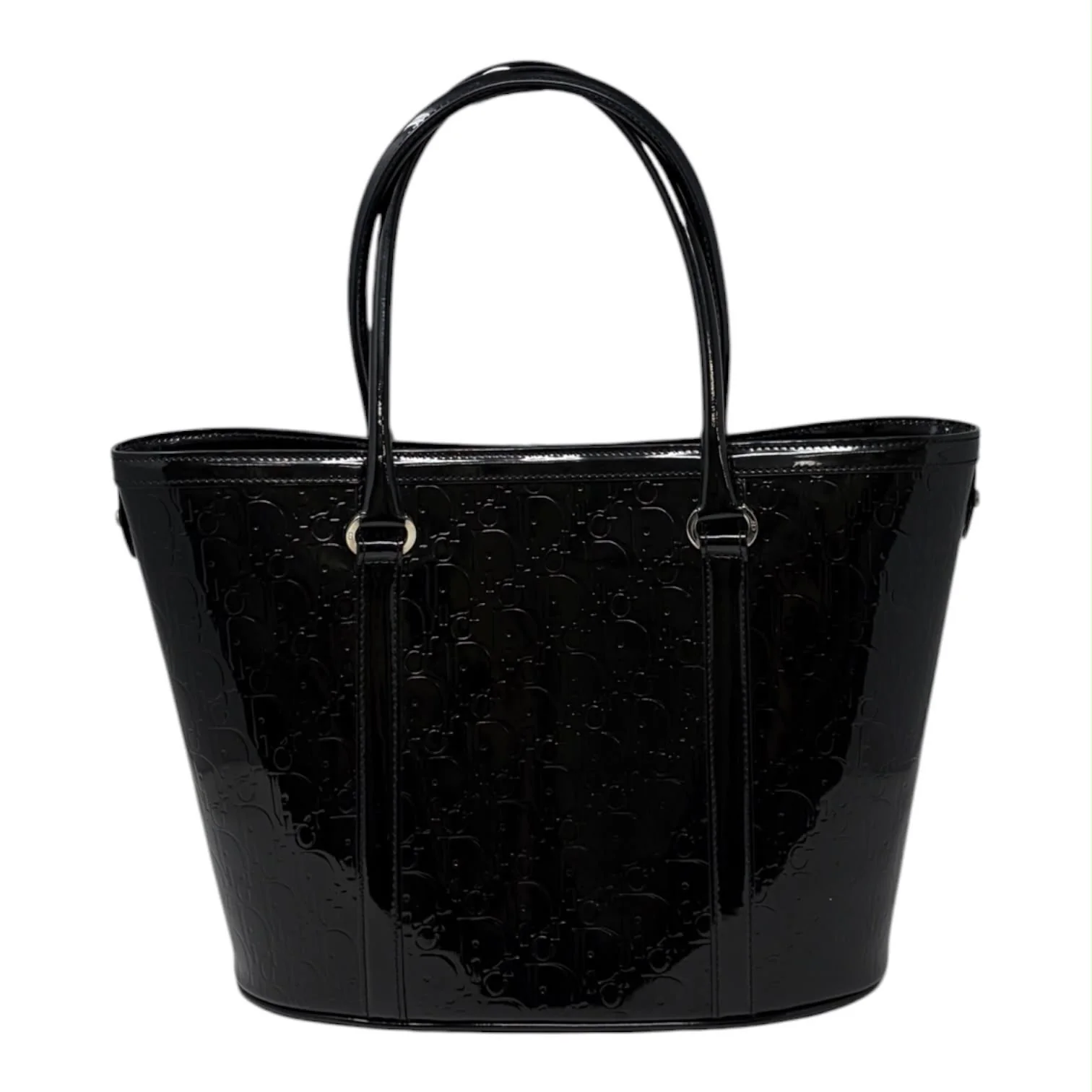 Dior Black Patent Leather Shoulder Bag - Image 2
