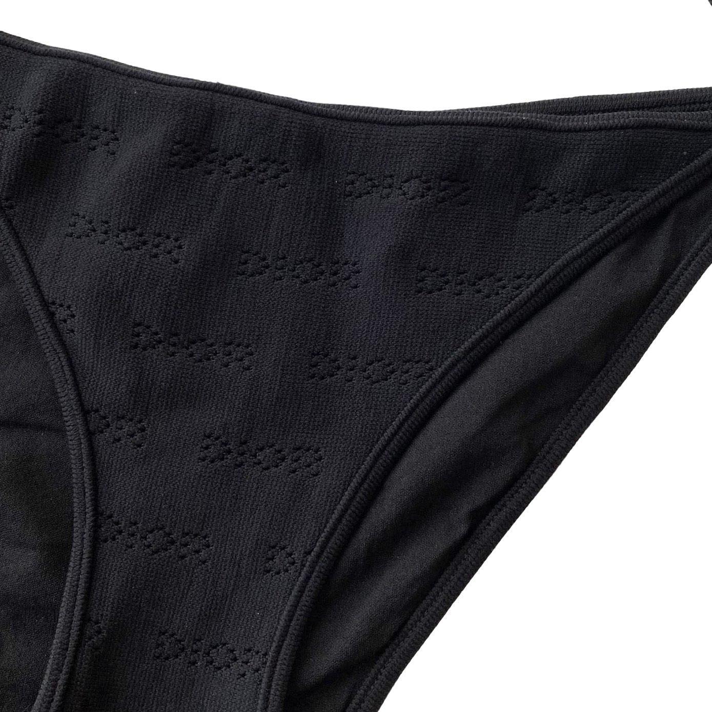 Dior Black Perforated Logo Bikini - Image 3