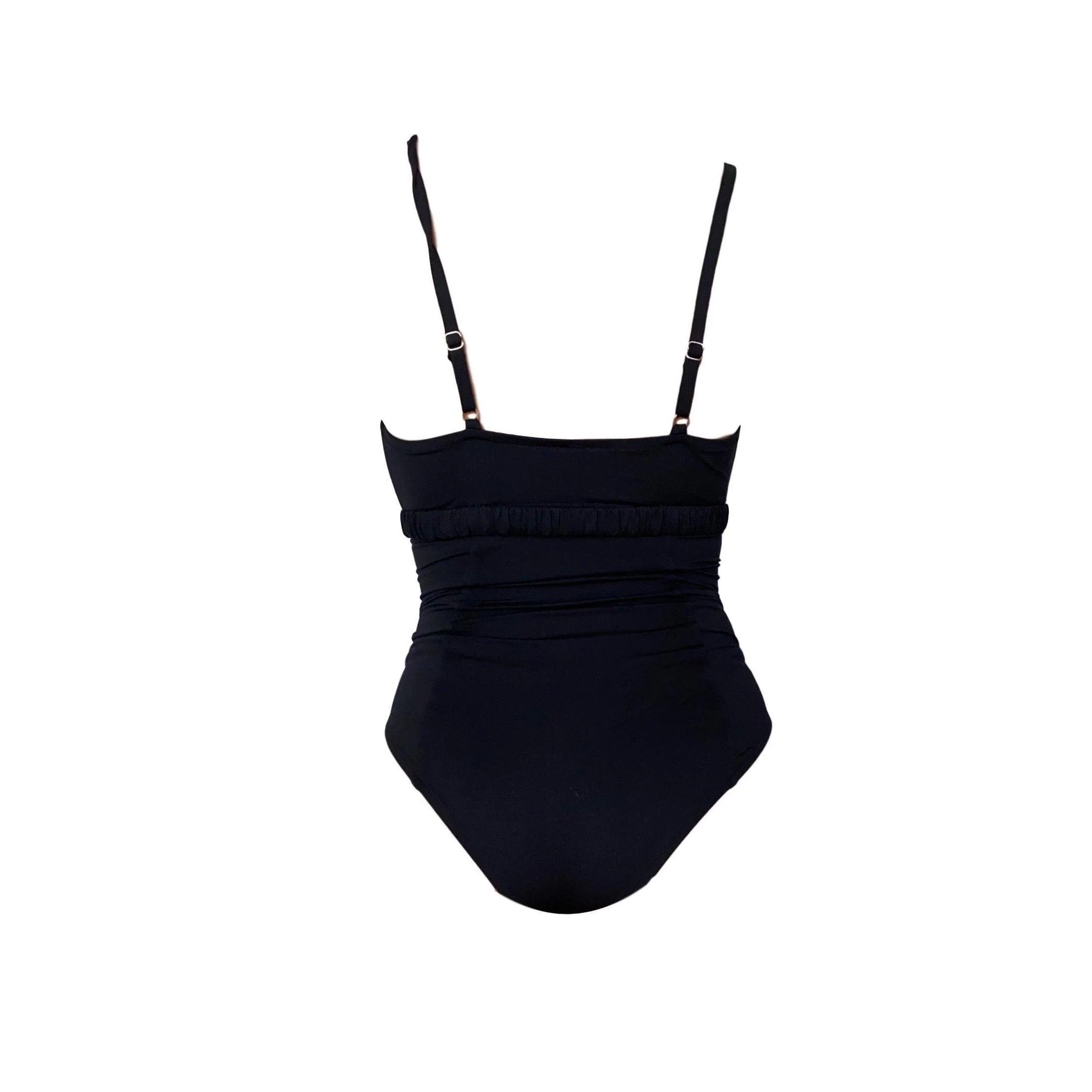 Dior Black Rhinestone Belted One Piece - Image 2