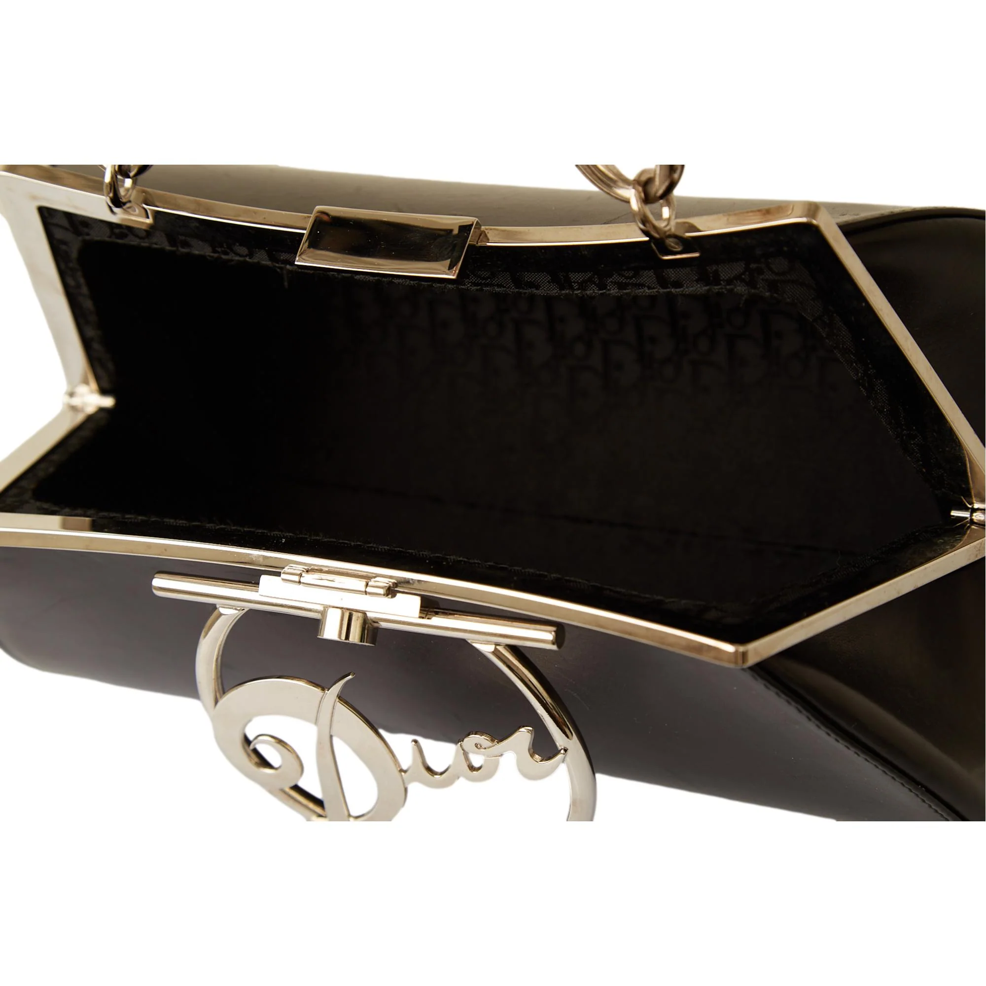 Dior Black Small Logo Top Handle Bag - Image 4