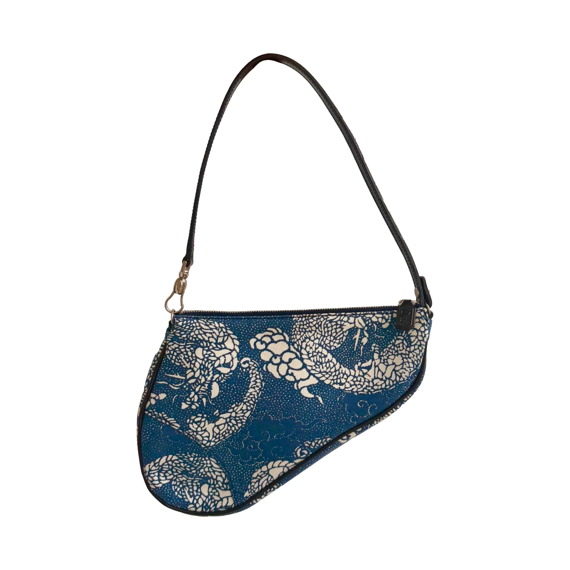 Dior Blue Dragon Mini Saddle Bag