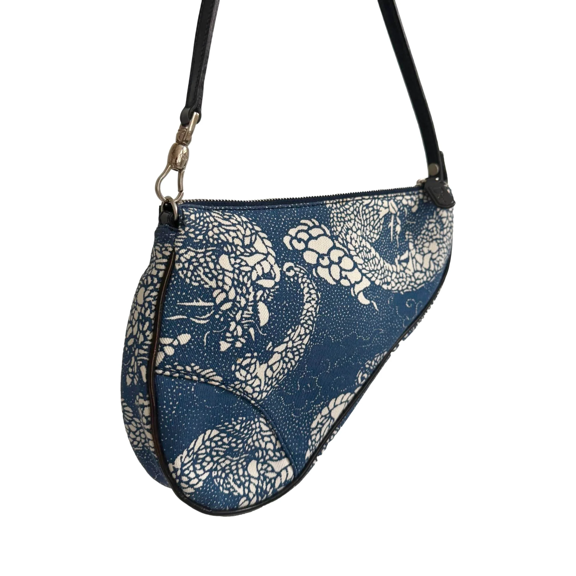 Dior Blue Dragon Mini Saddle Bag - Image 3