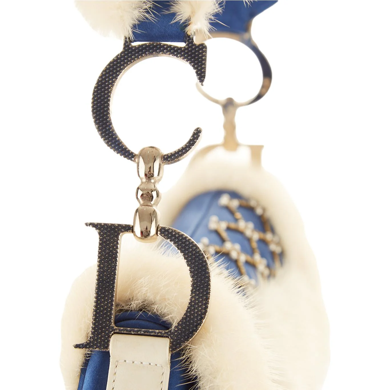 Dior Blue Limited Edition Fur Saddle - Image 6