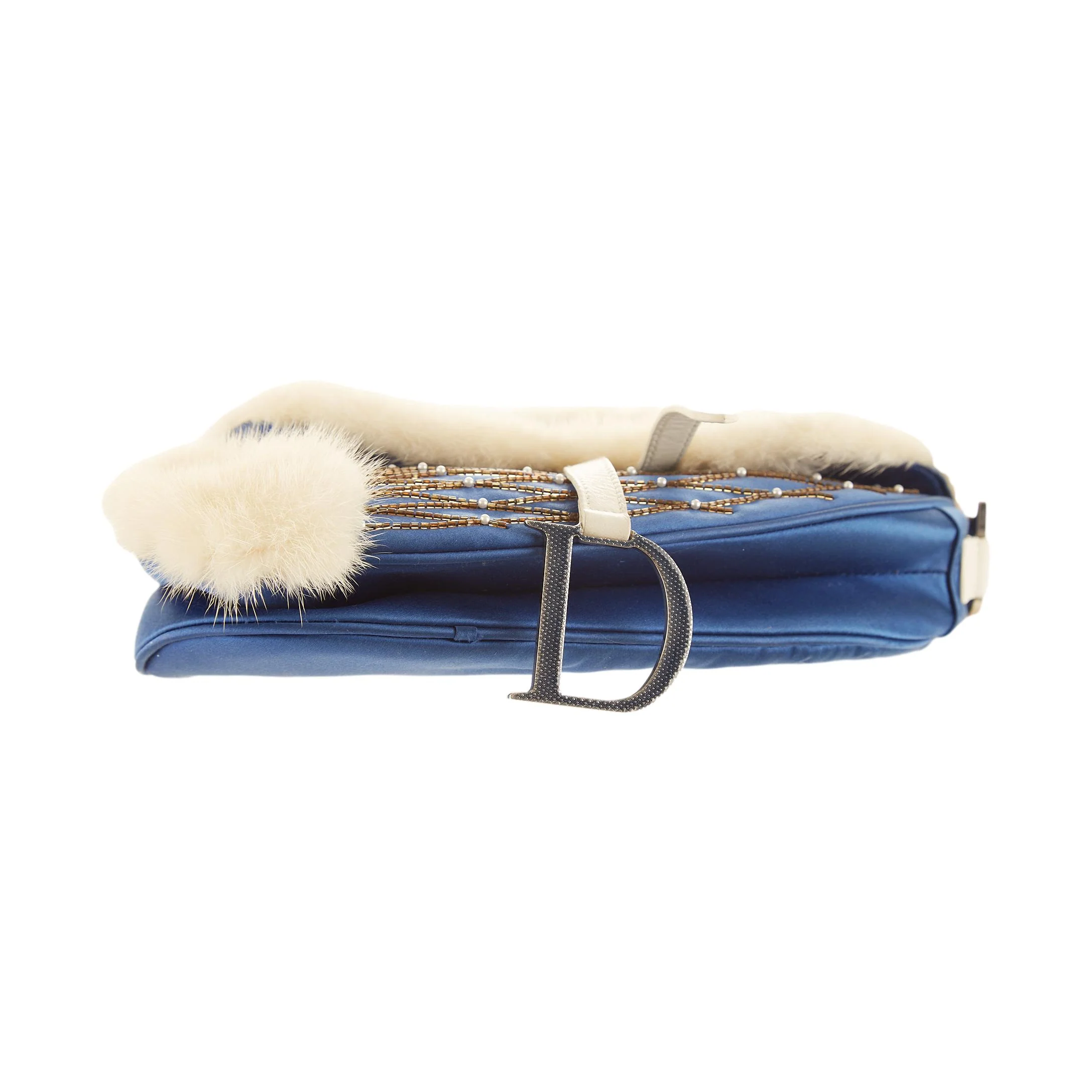 Dior Blue Limited Edition Fur Saddle - Image 7