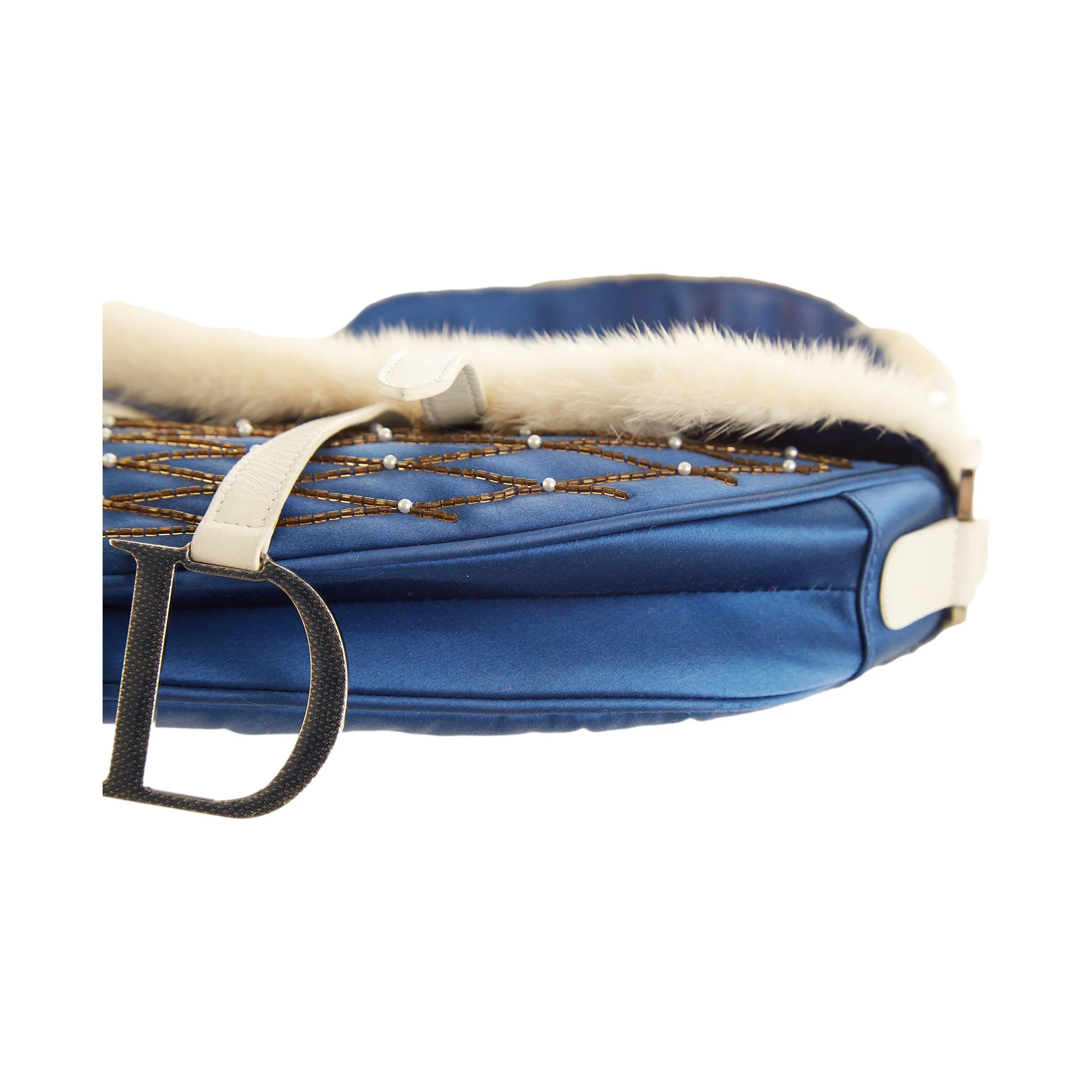 Dior Blue Limited Edition Fur Saddle - Image 8