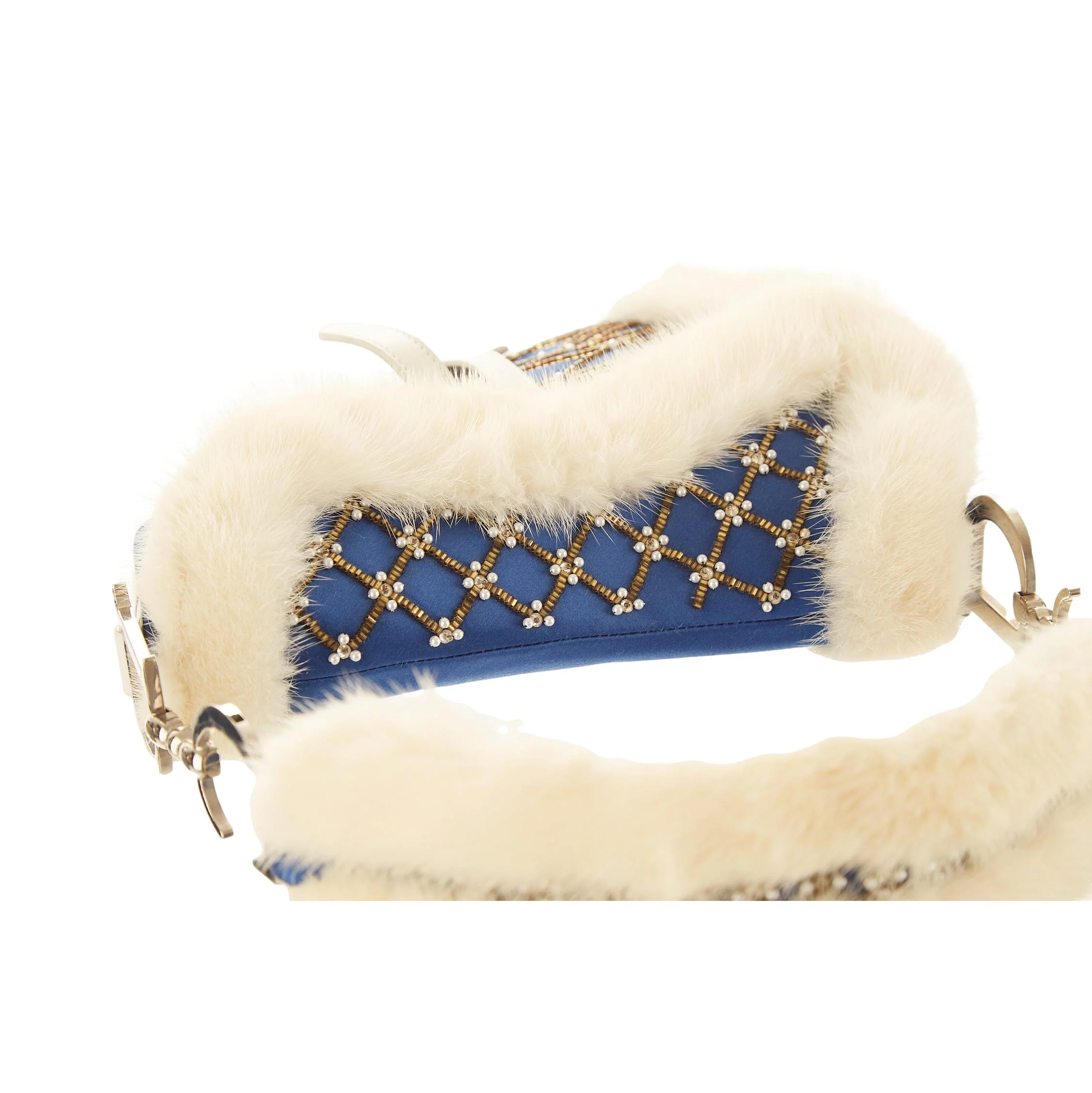 Dior Blue Limited Edition Fur Saddle - Image 9