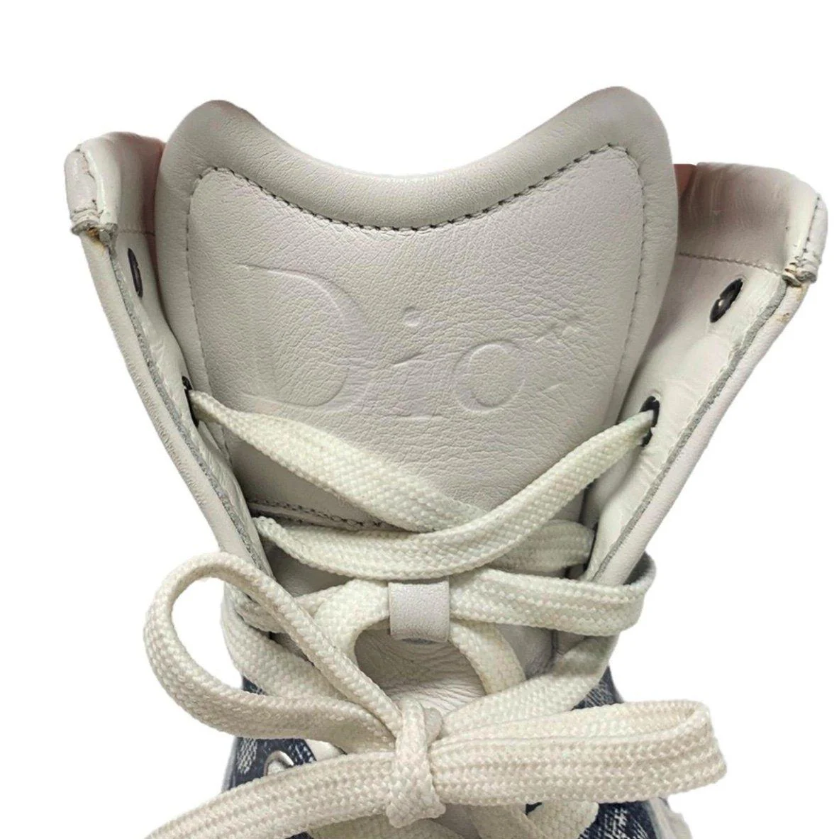 Dior Blue Logo Hightop Sneakers - Image 5