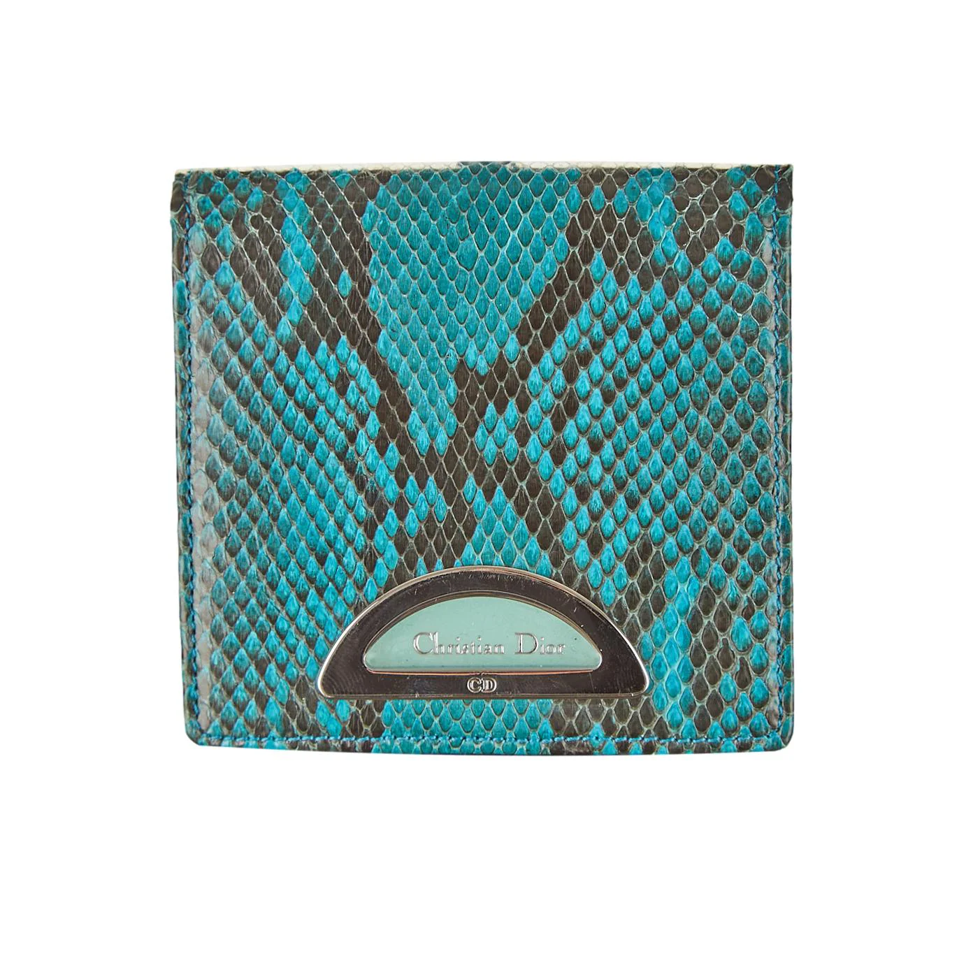 Dior Blue Snakeskin Wallet