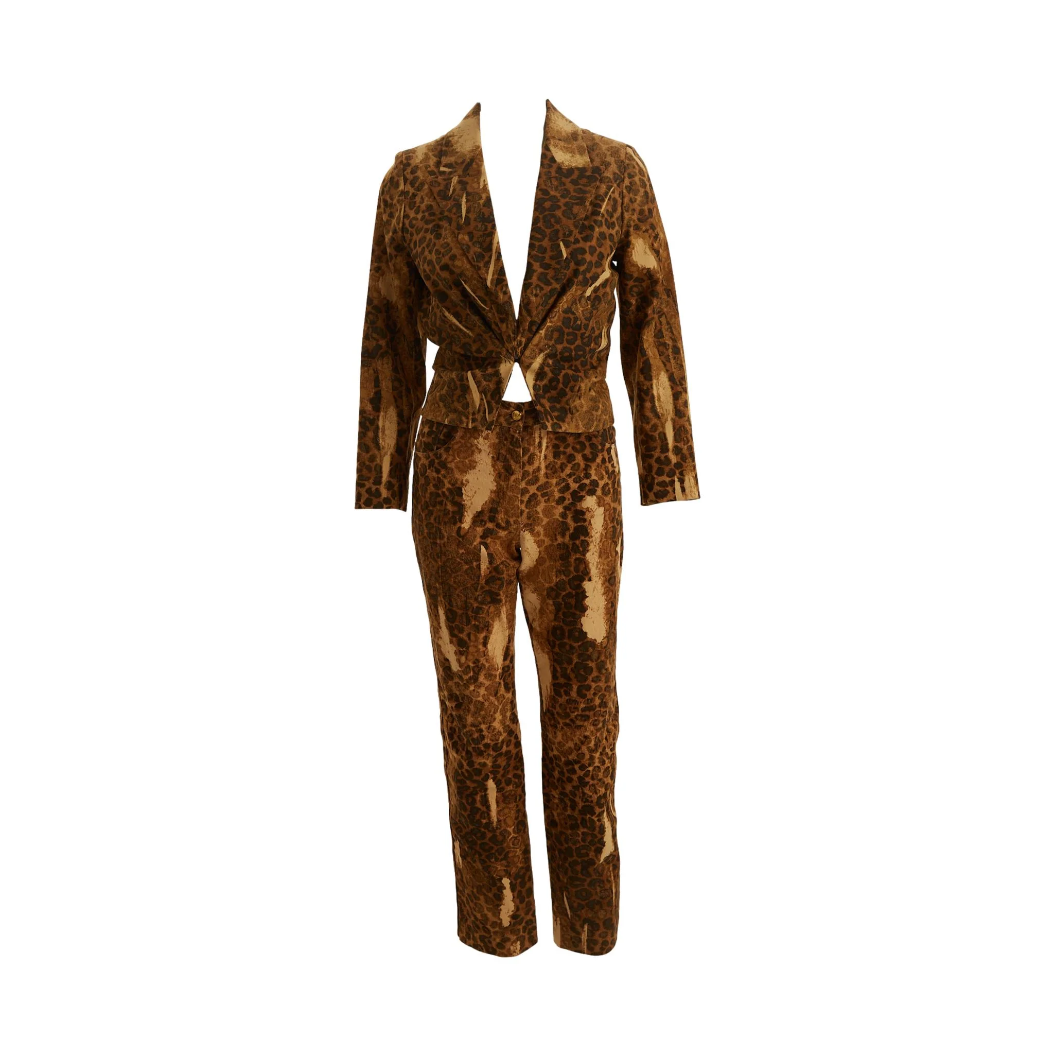 Dior Brown Cheetah Set