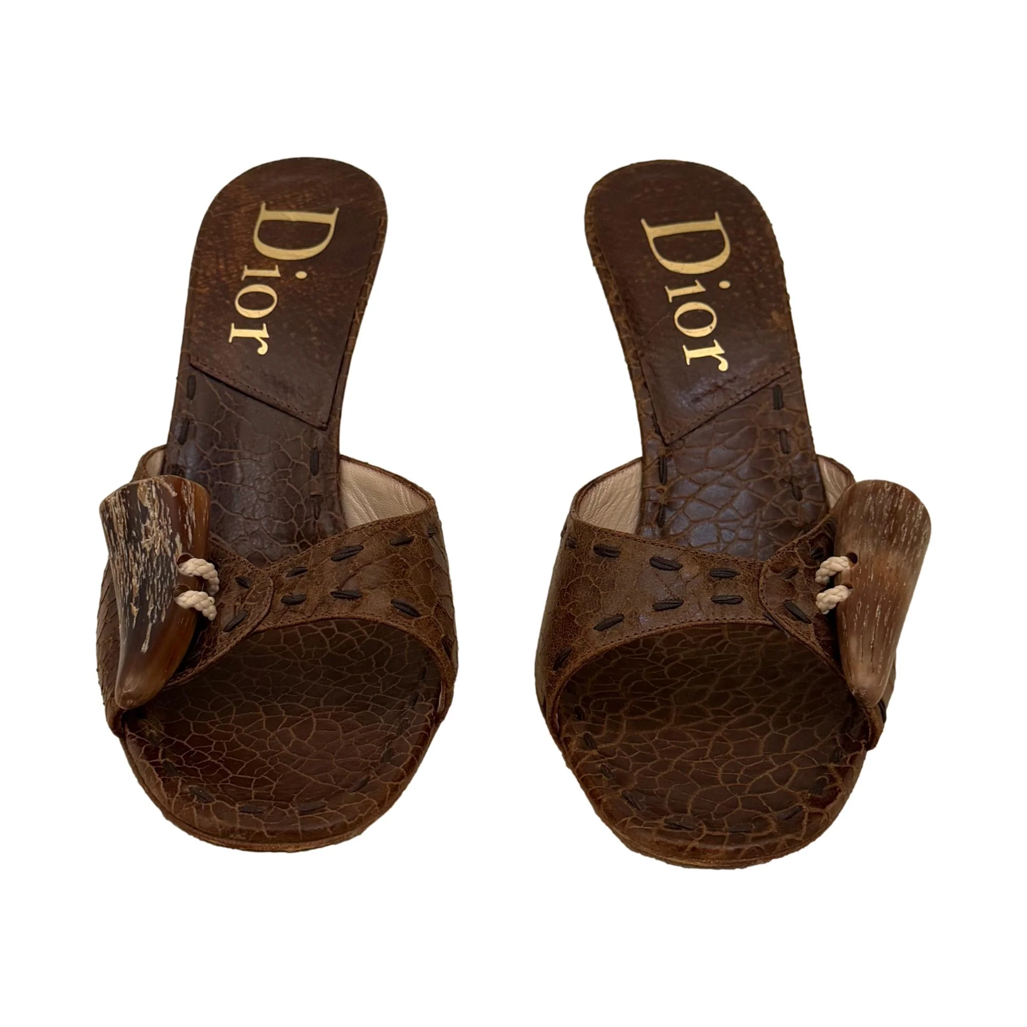 Dior Brown Distressed Heels - Image 2