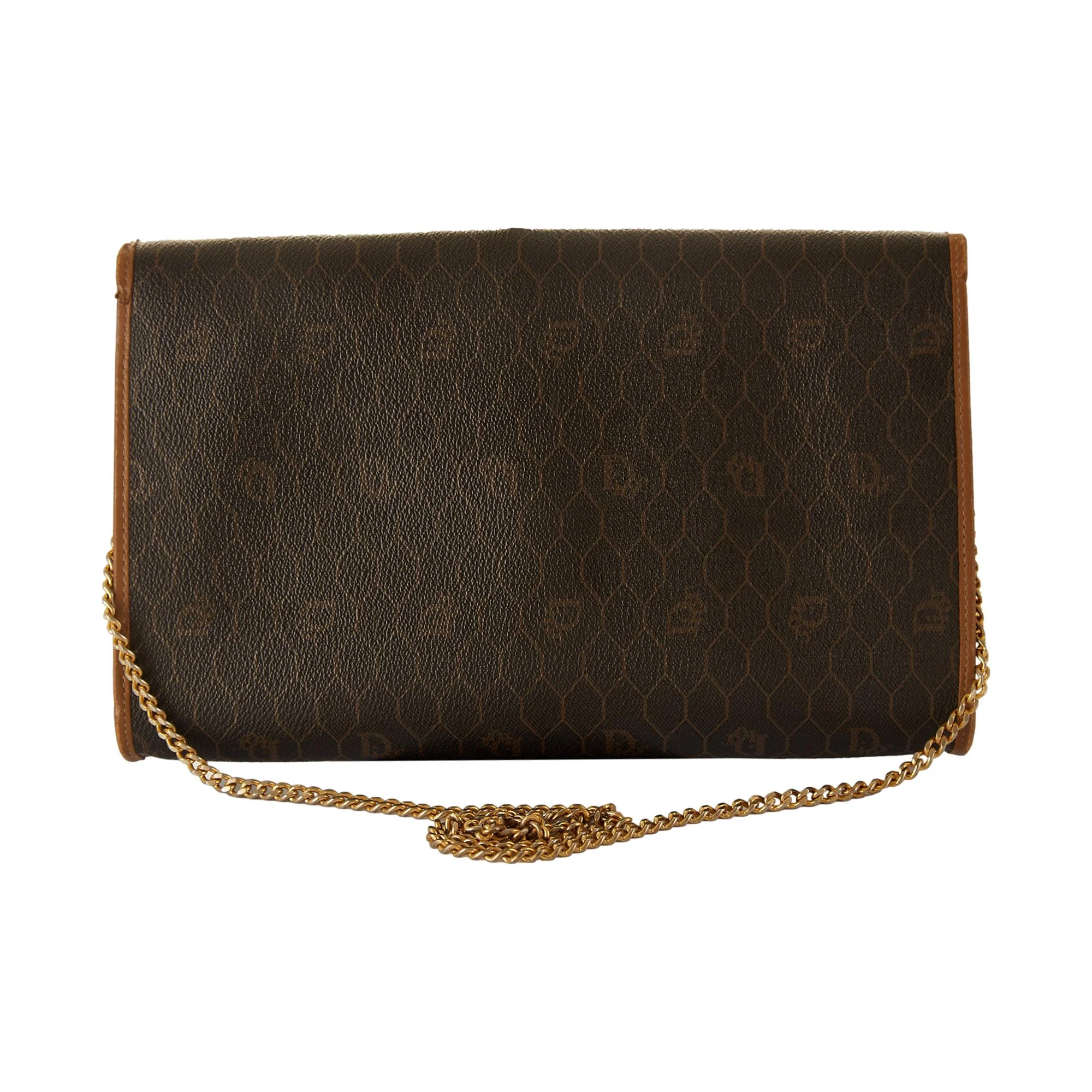 Dior Brown Logo Chain Shoulder Bag - Image 2