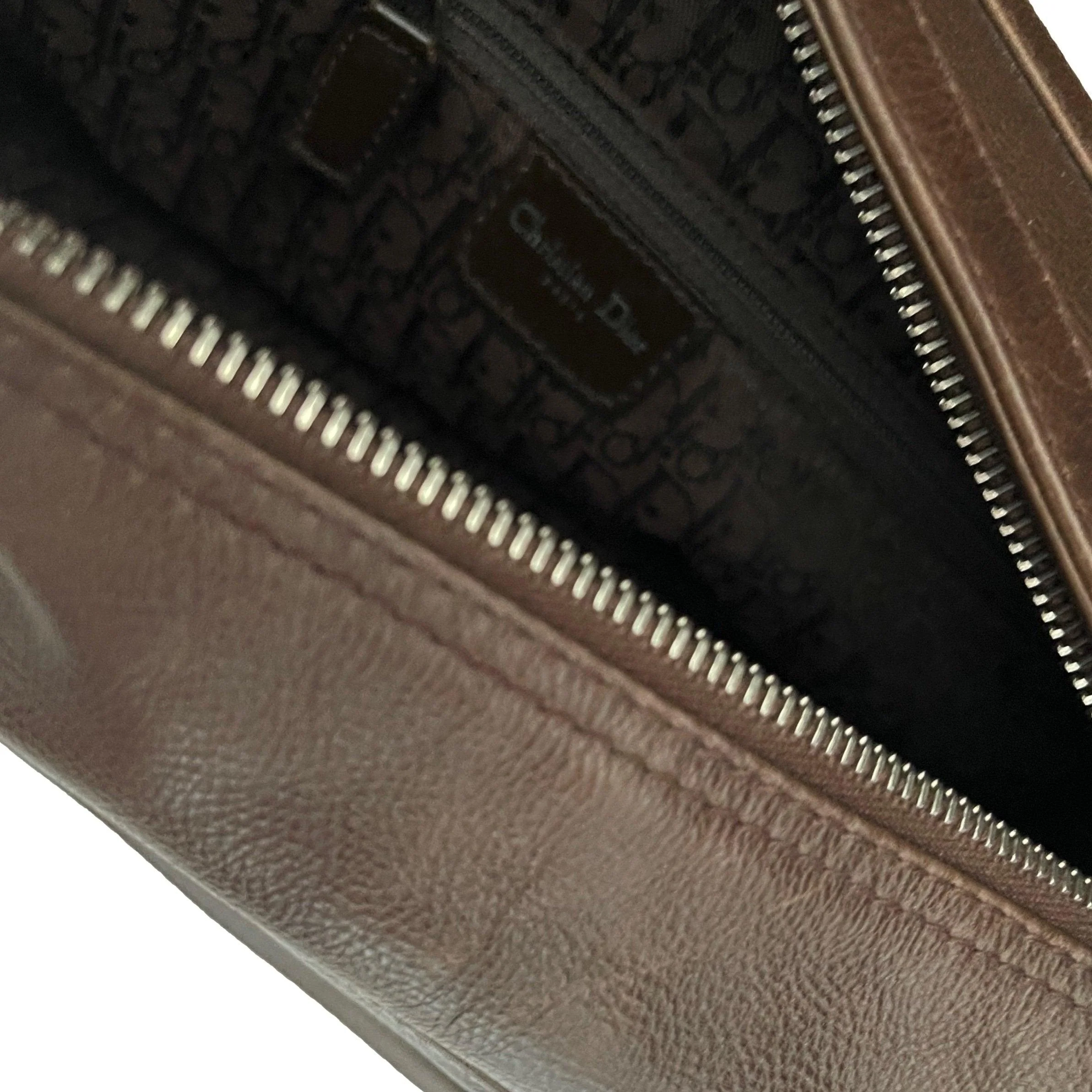Dior Brown Logo Shoulder Bag - Image 5