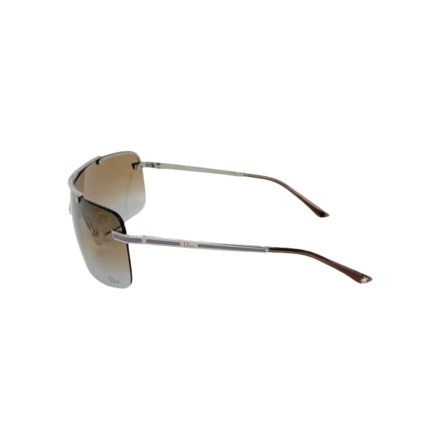 Dior Brown Rimless Sunglasses - Image 3